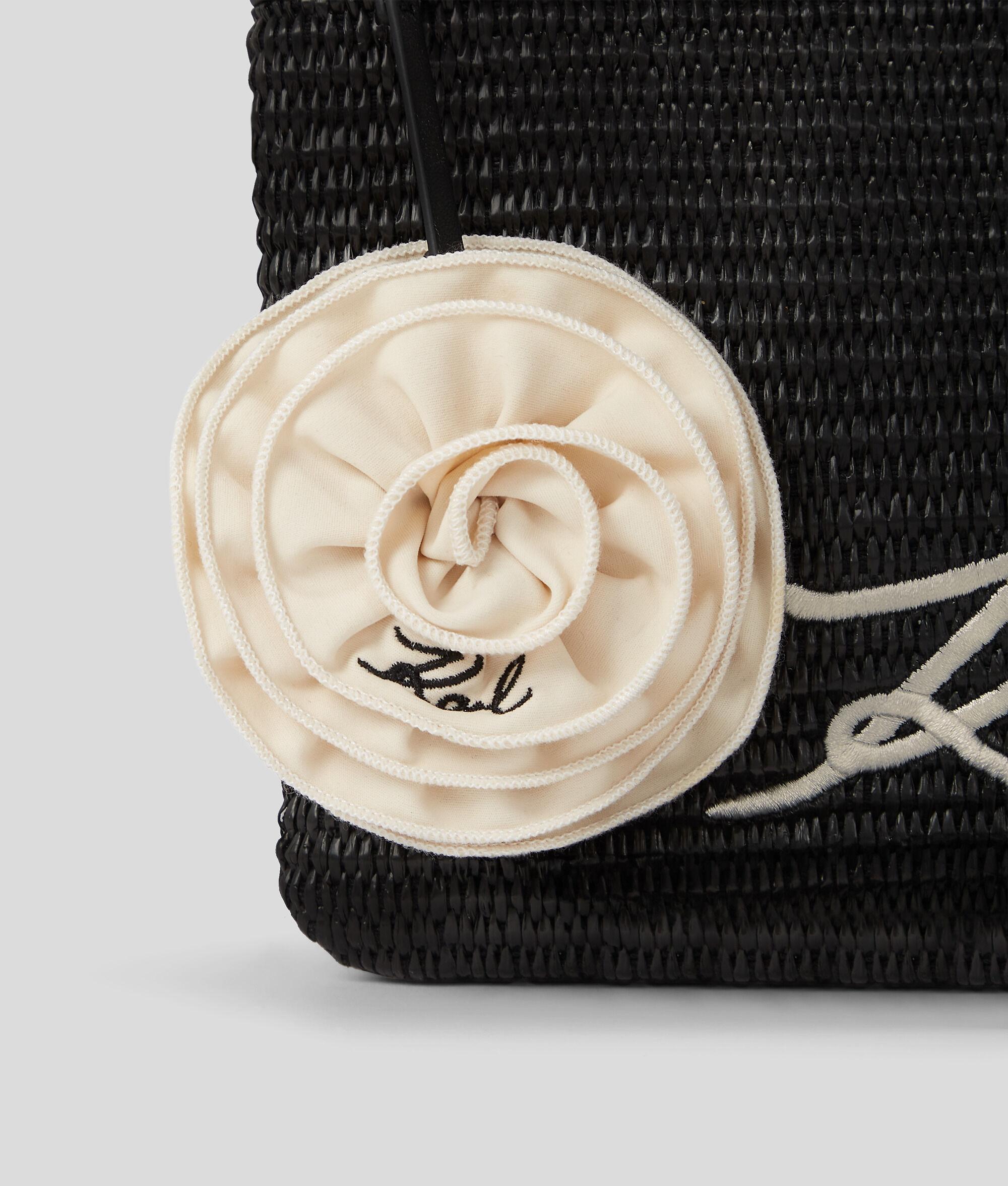 K/SIGNATURE FLOWER RAFFIA BEACH POUCH Product Image