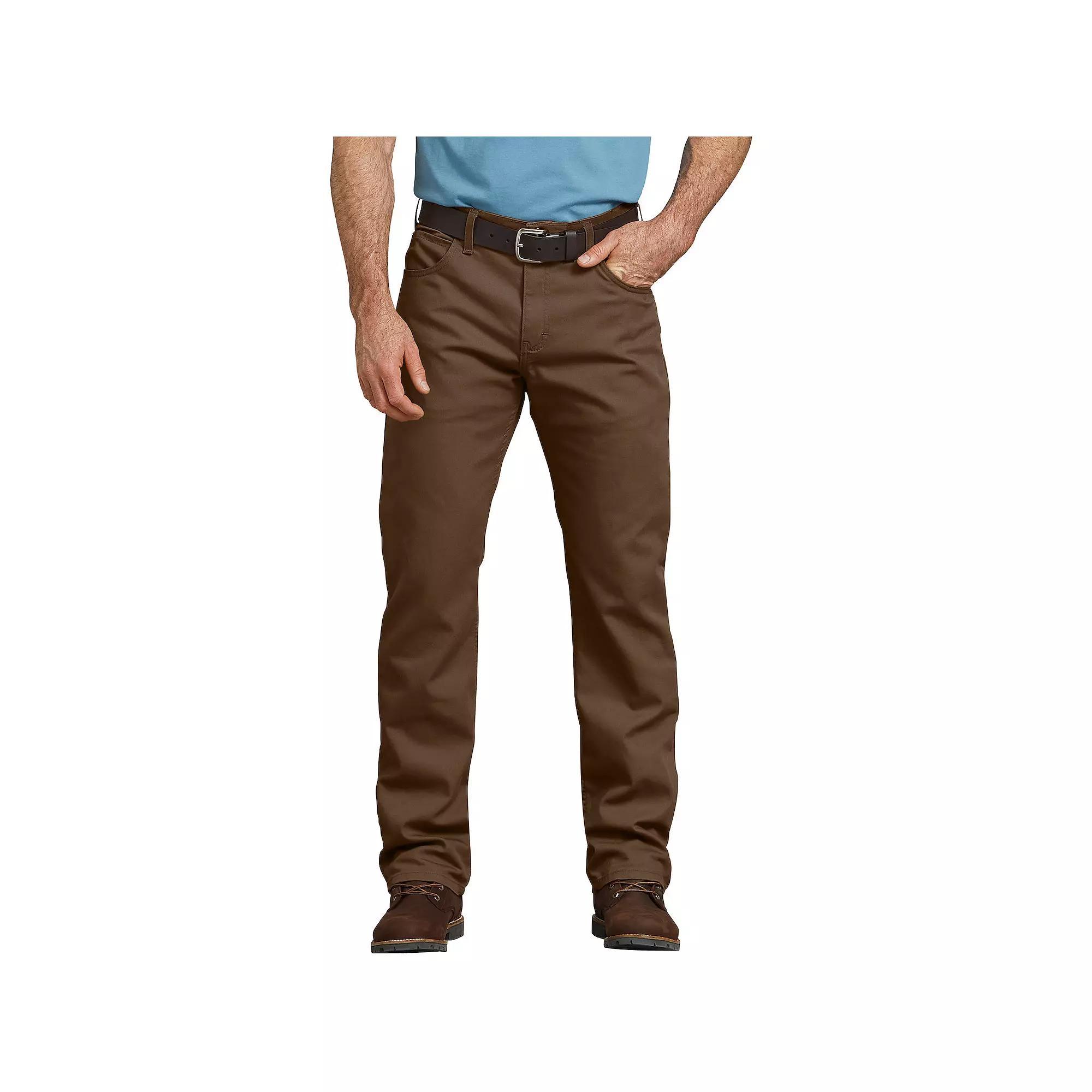 Men's Dickies FLEX Regular-Fit Straight Leg Tough Max™ Duck 5-Pocket Pants, Size: 36X30, Black Product Image