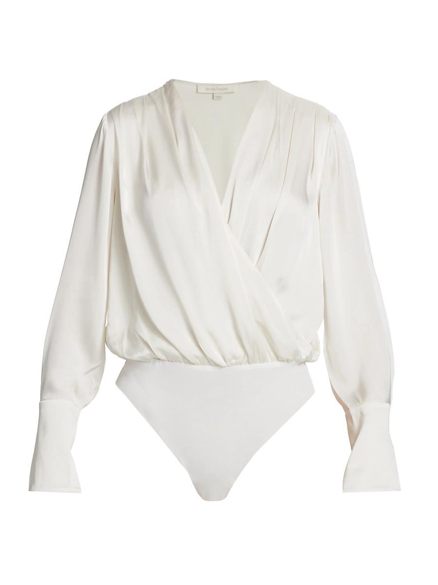 Womens Date Long-Sleeve Satin Bodysuit Product Image