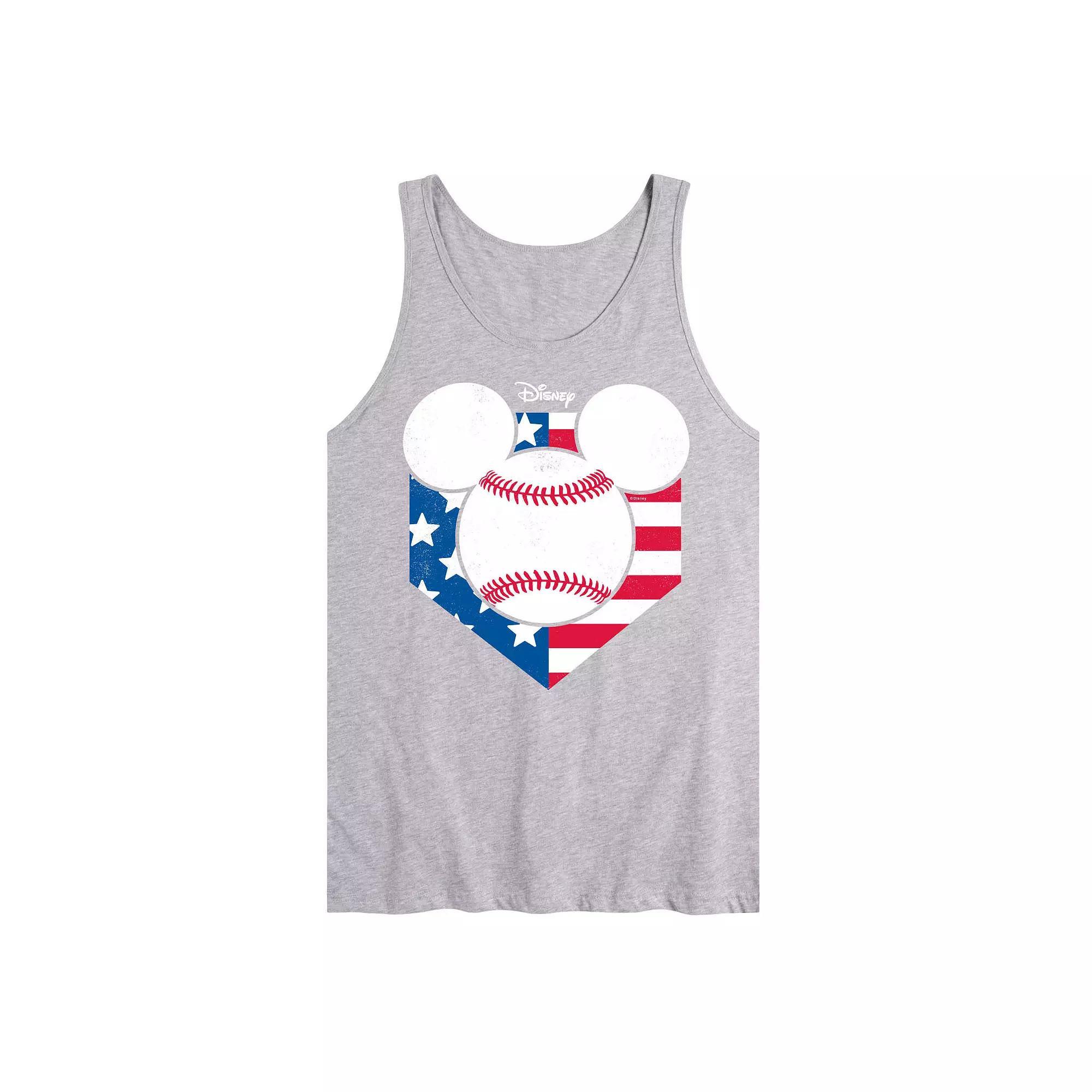 Disneys Mickey Mouse Mens Baseball Flag Tank Top Product Image