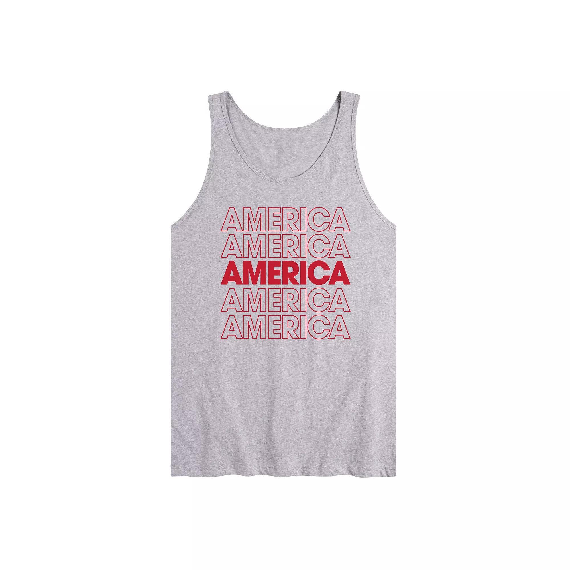 Mens America Repeated Tank Top Product Image