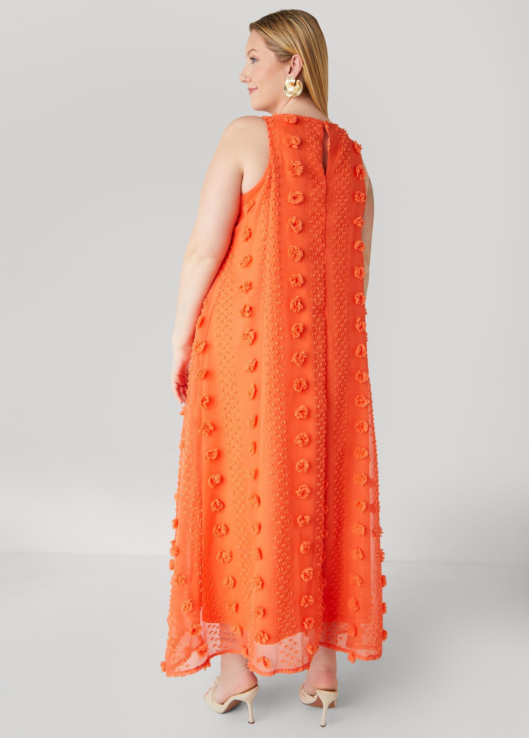 Plus Size Pompom Gauze Maxi Dress Ashley Stewart Product Image