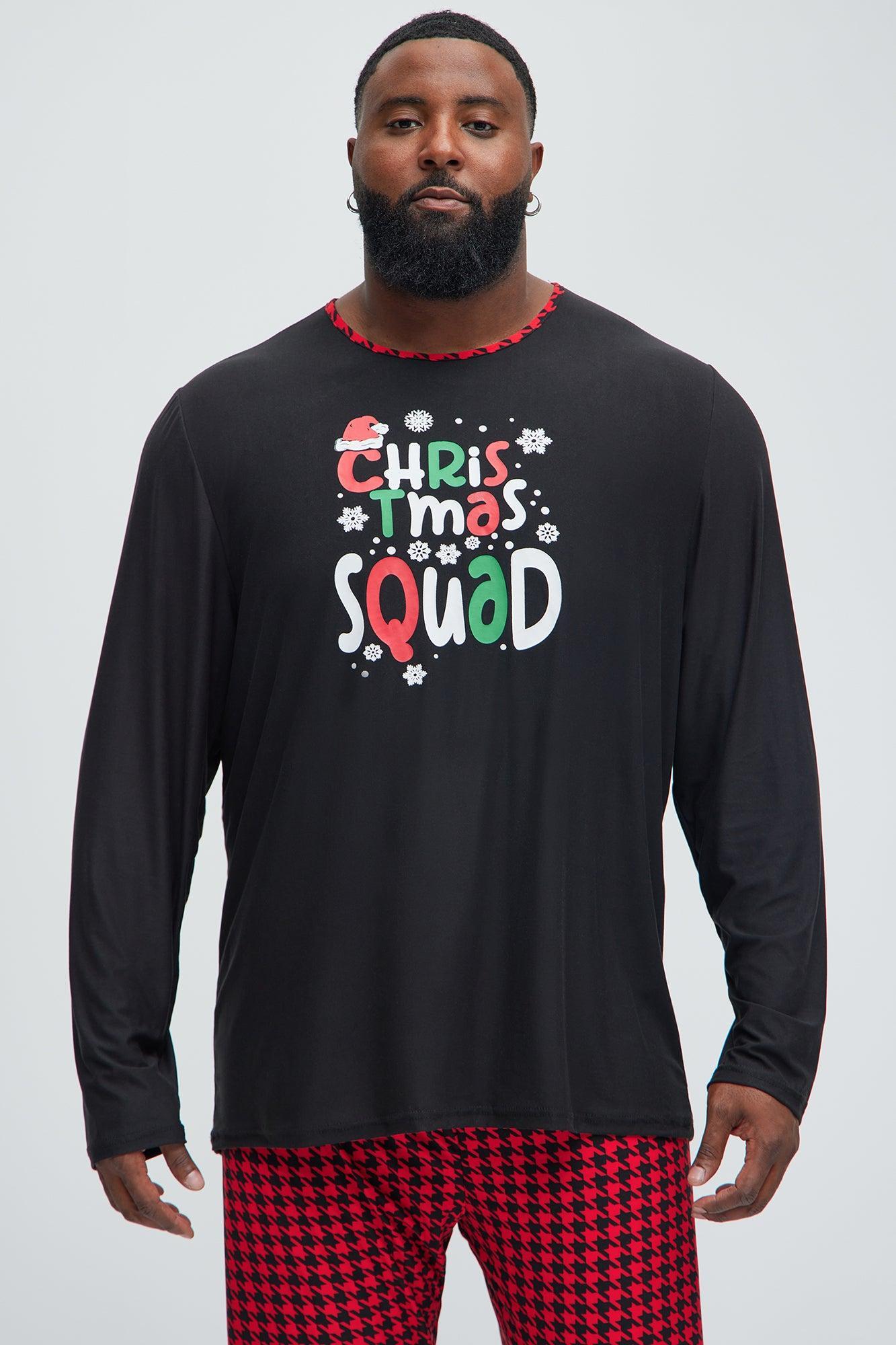 Christmas Squad Holiday PJ Set - Black/Red Product Image