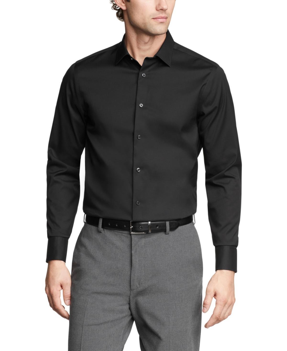 Calvin Klein Mens Refined Cotton Stretch Regular Fit Dress Shirt Product Image
