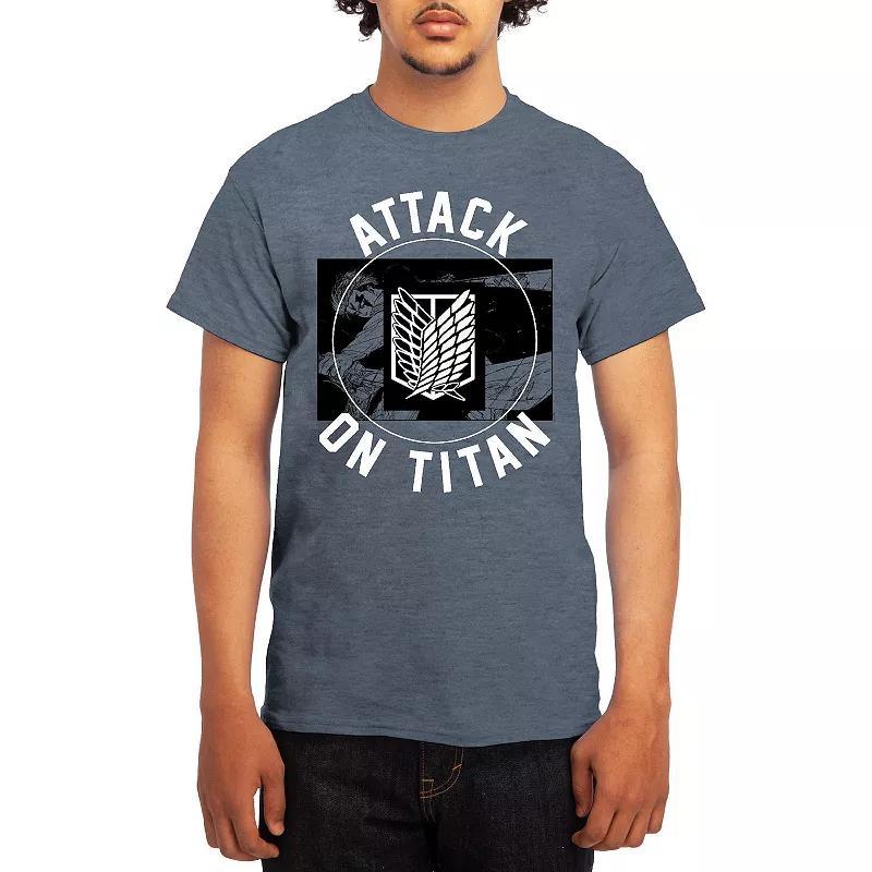 Men's Attack on Titan Circle Emblem Sword Tee, Size: Small, Light Blue Product Image