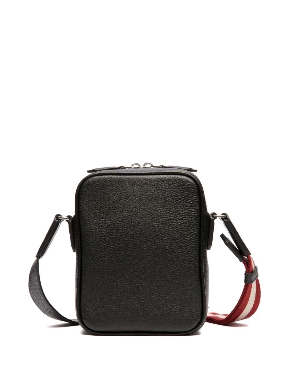 logo-print leather messenger bag Product Image