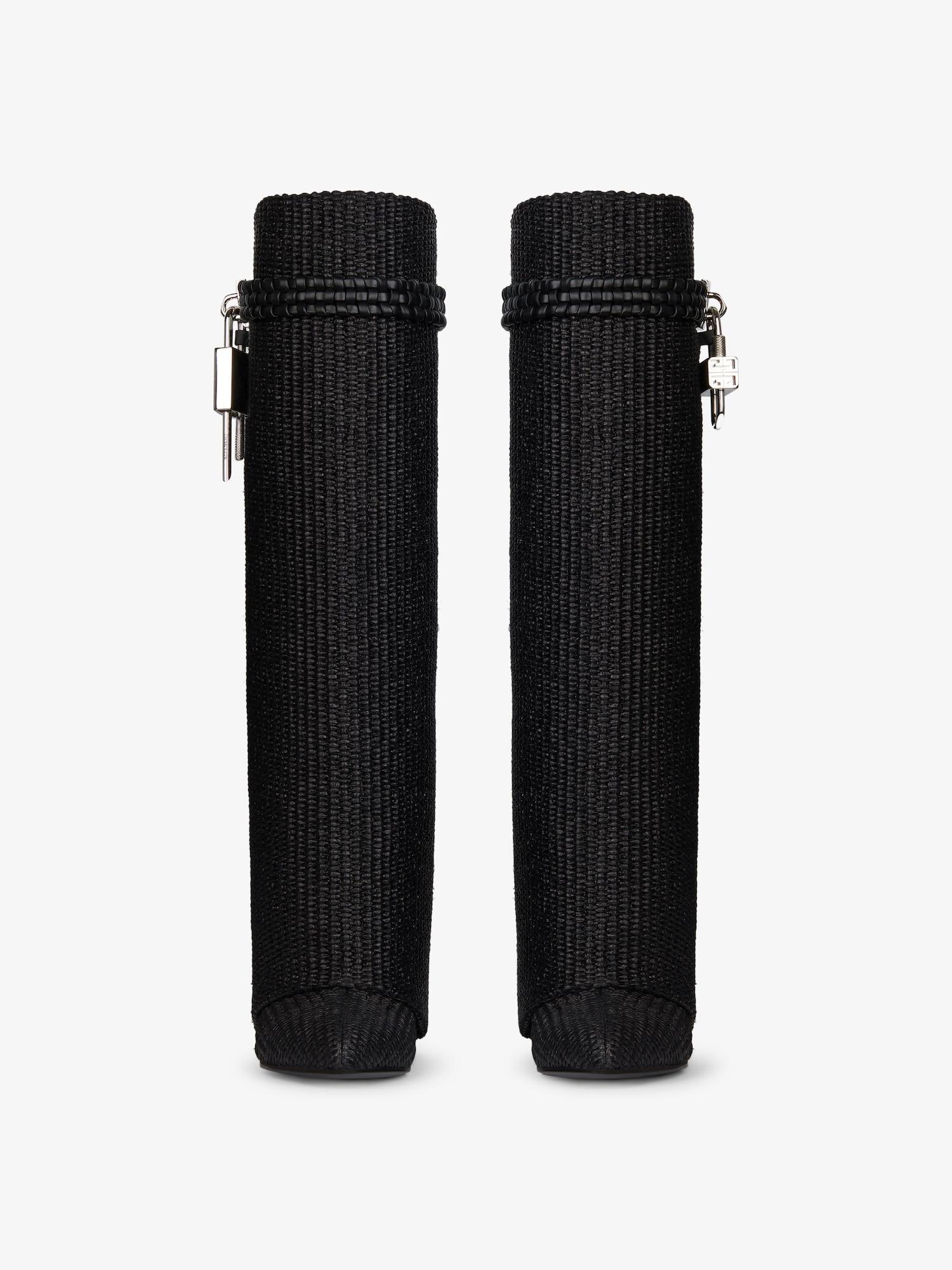 Shark Lock boots in raffia Product Image