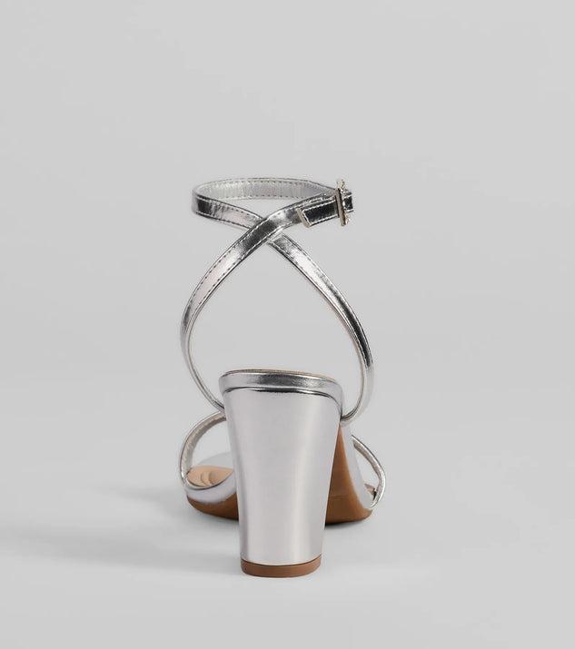 Pretty In Metallic Basic Block Heels Product Image
