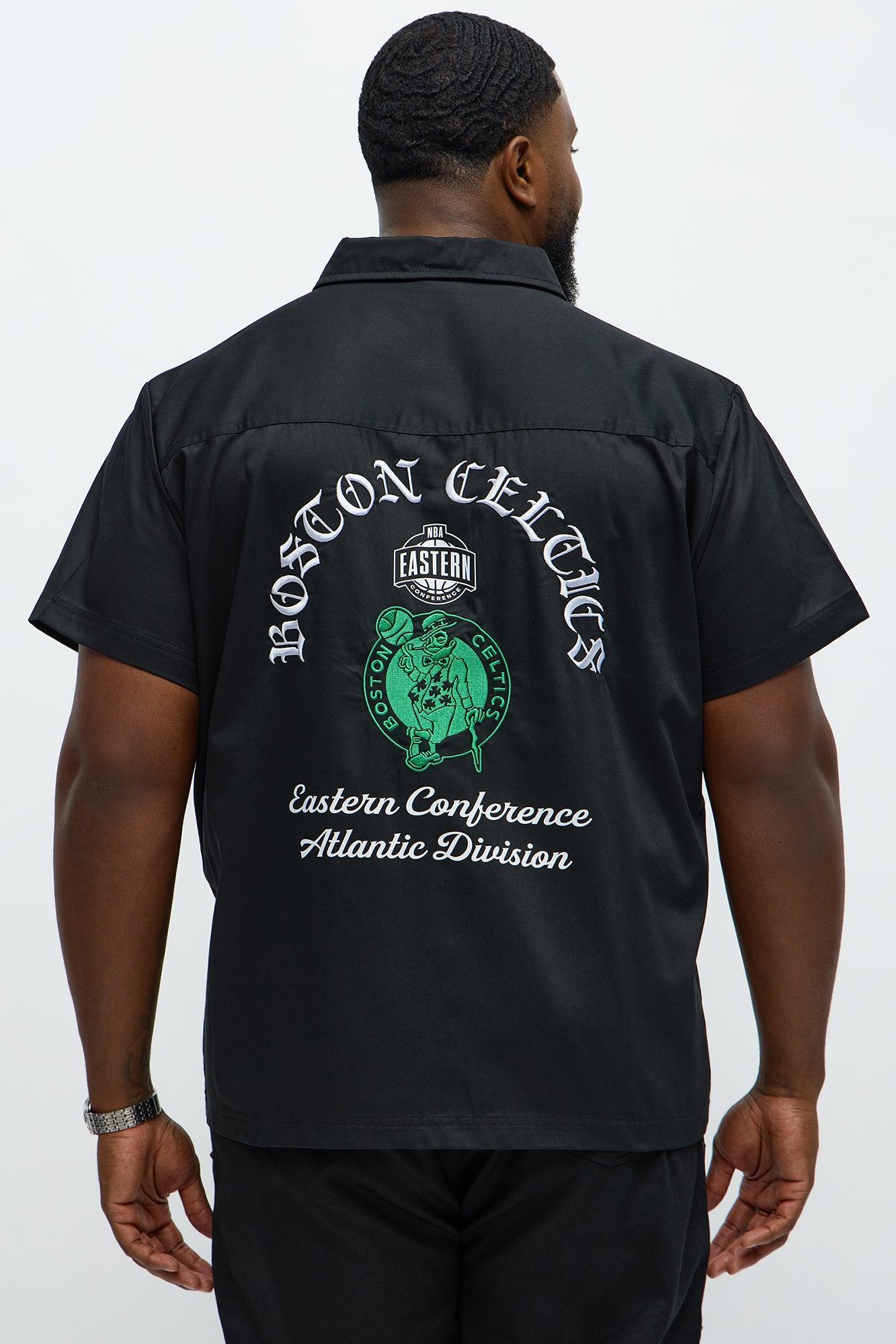 Celtics Regular Fit Button Up Shirt - Black Product Image