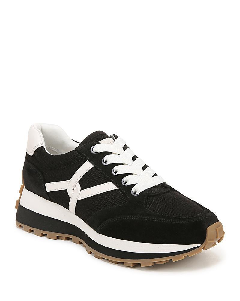 Womens Valentina Oxford-Inspired Suede-Canvas Low-Top Sneakers Product Image