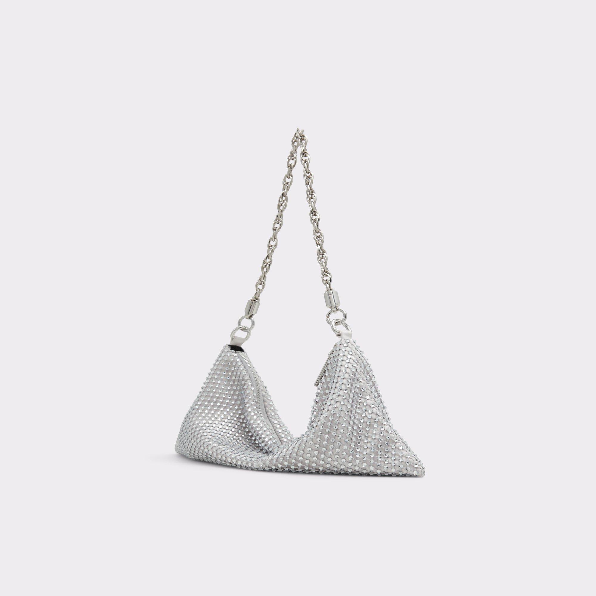 ALDO Darlingsidex - Women's Shoulder Bag Handbag - Silver/Clear Product Image