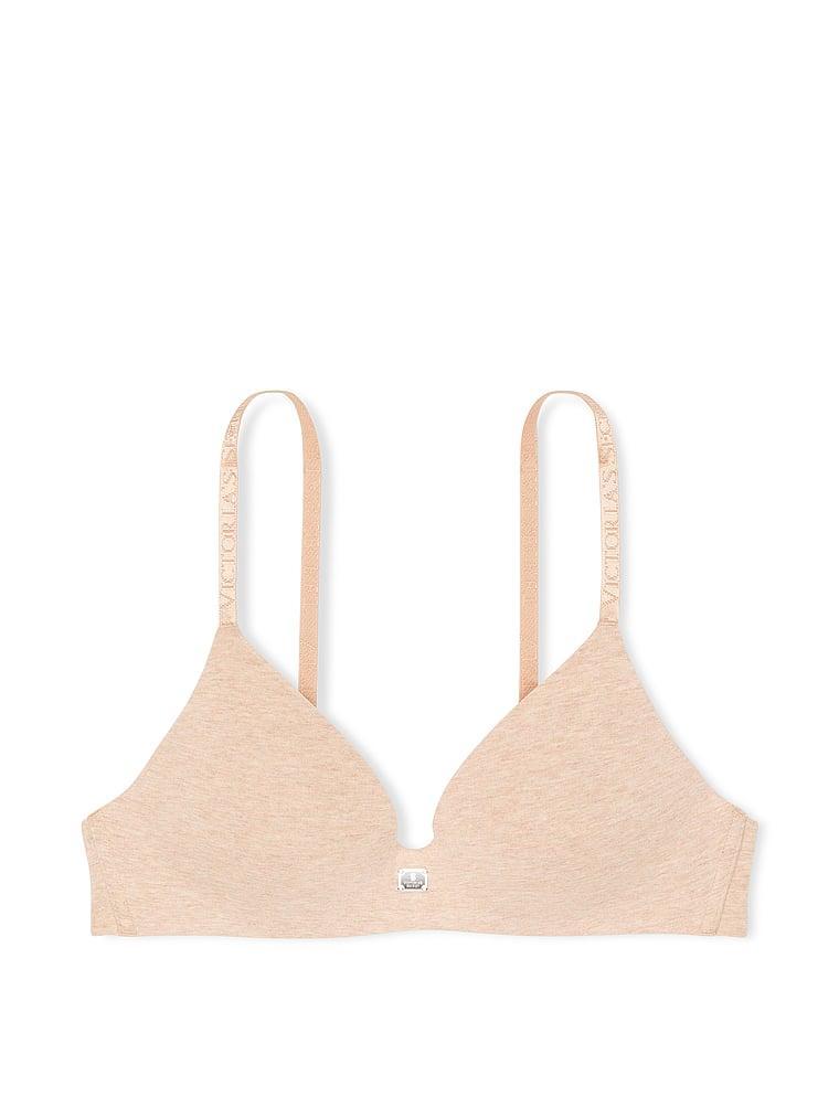 Cotton Logo Hardware Lightly Lined Wireless Bra Product Image