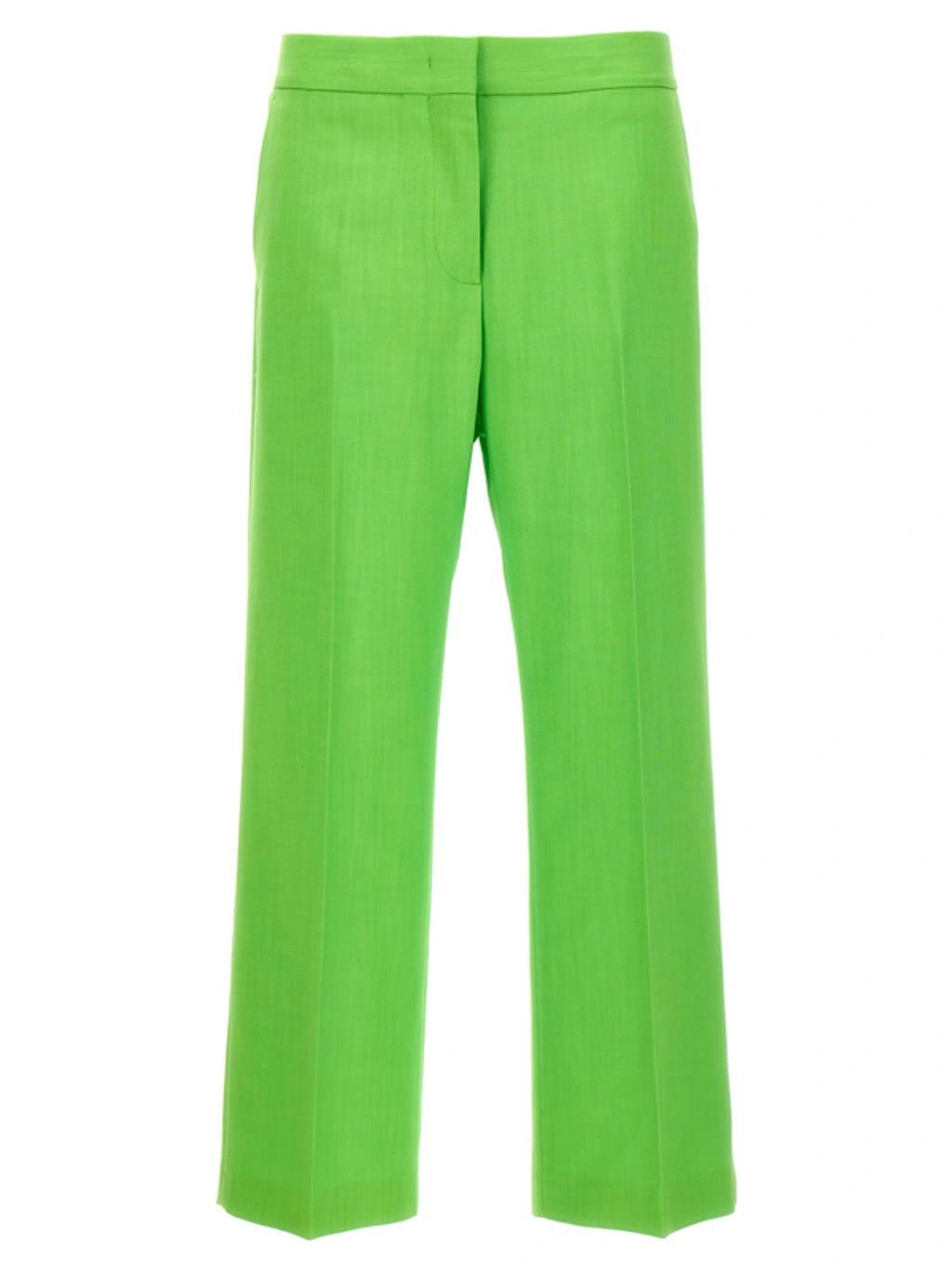 MSGM Trousers  Women In Acid Green Product Image