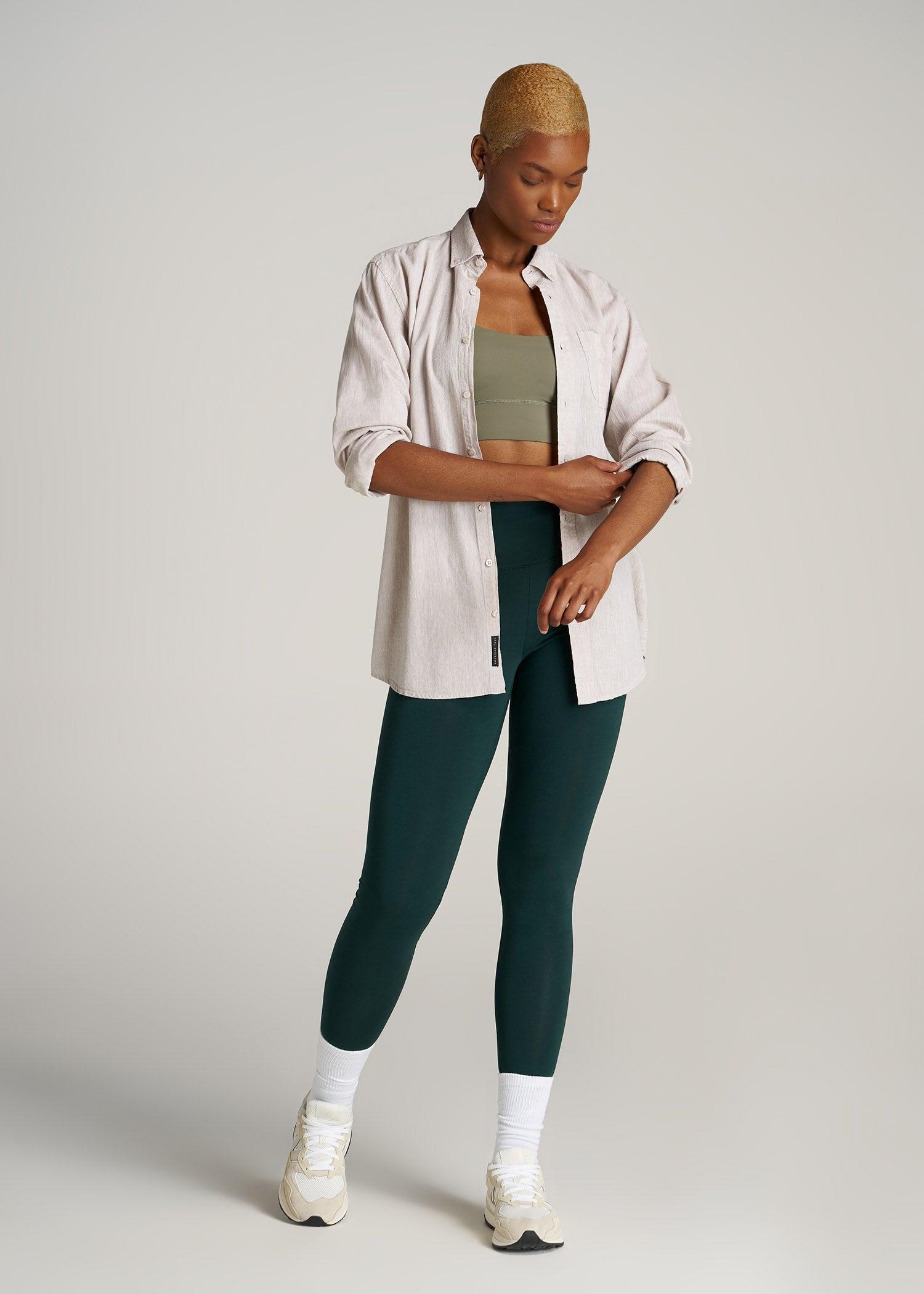 Women's Tall Cotton Leggings in Emerald Product Image