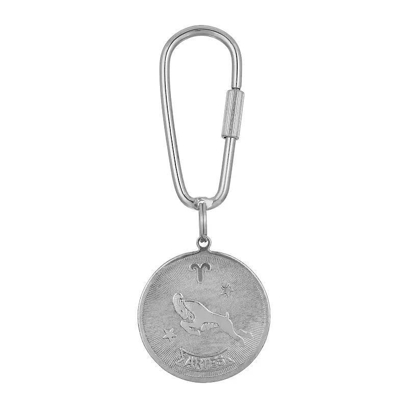 1928 Silver Tone Sagittarius Key Fob Product Image