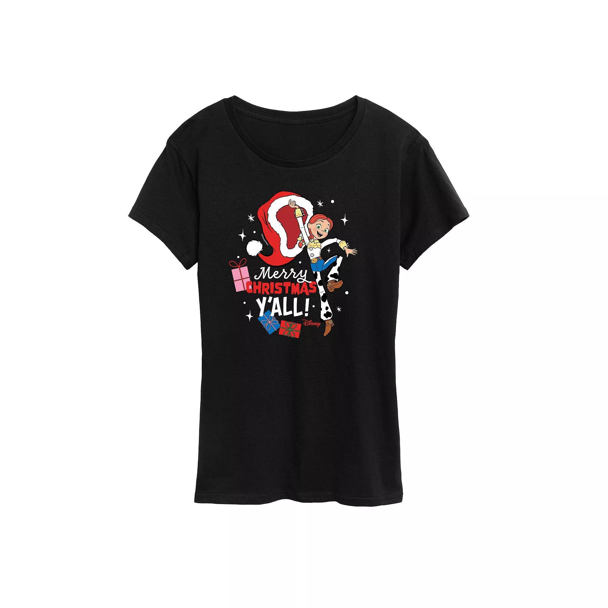 Disney / Pixars Toy Story Womens Christmas Jessie Graphic Tee, Girls Heather Grey Product Image