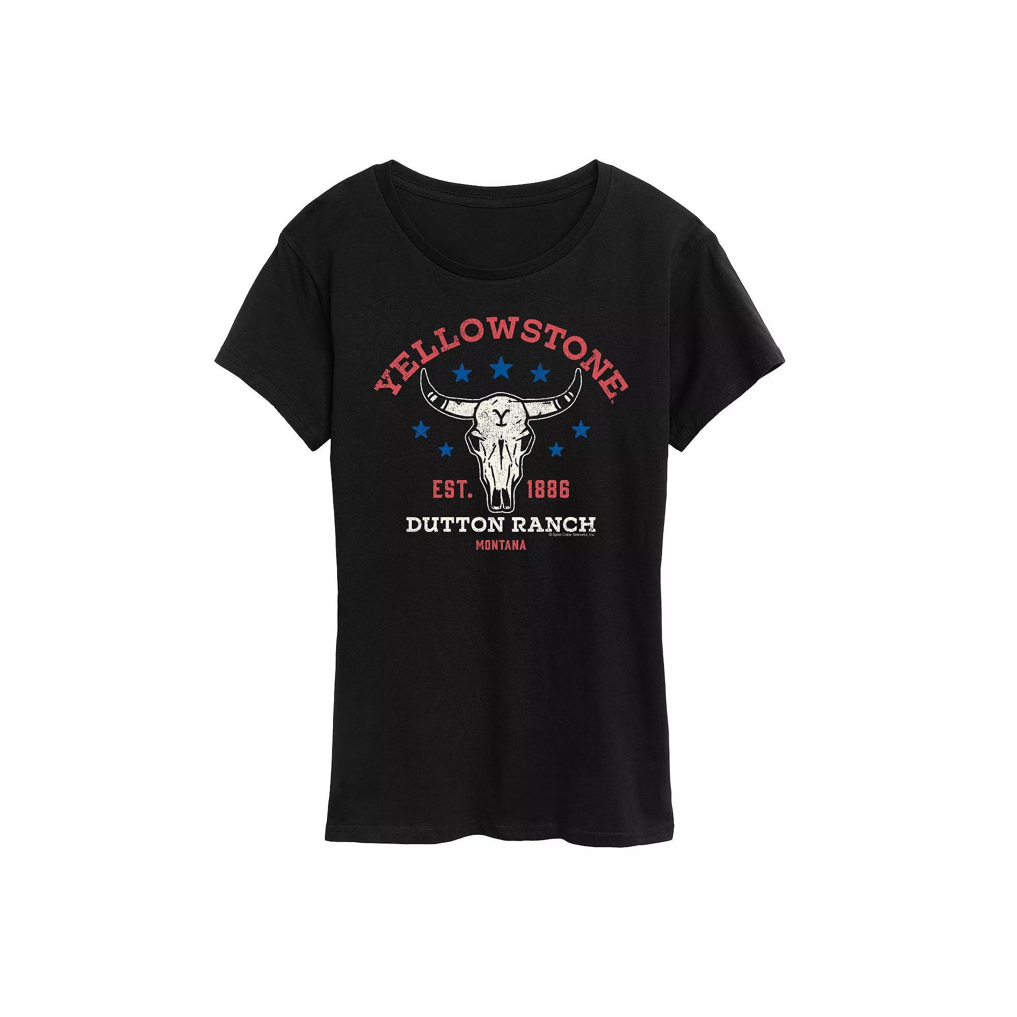 Womens Yellowstone Americana Steer Graphic Tee Product Image