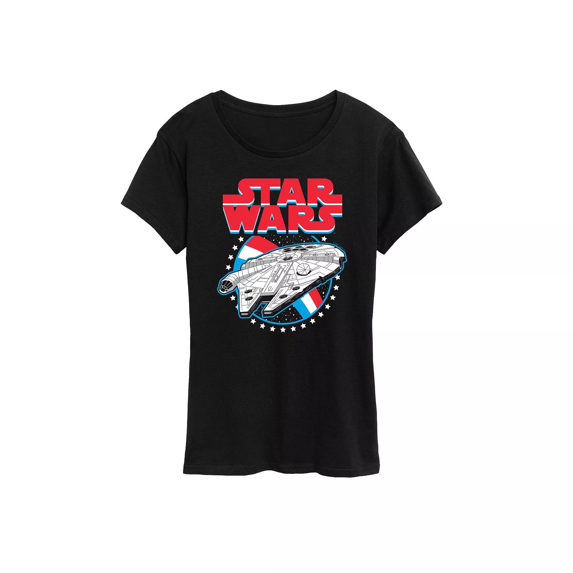 Womens Star Wars Millennium Falcon Graphic Tee Product Image