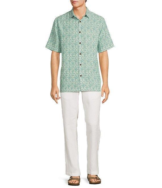 Caribbean Big & Tall Batik Print Short Sleeve Woven Shirt Product Image