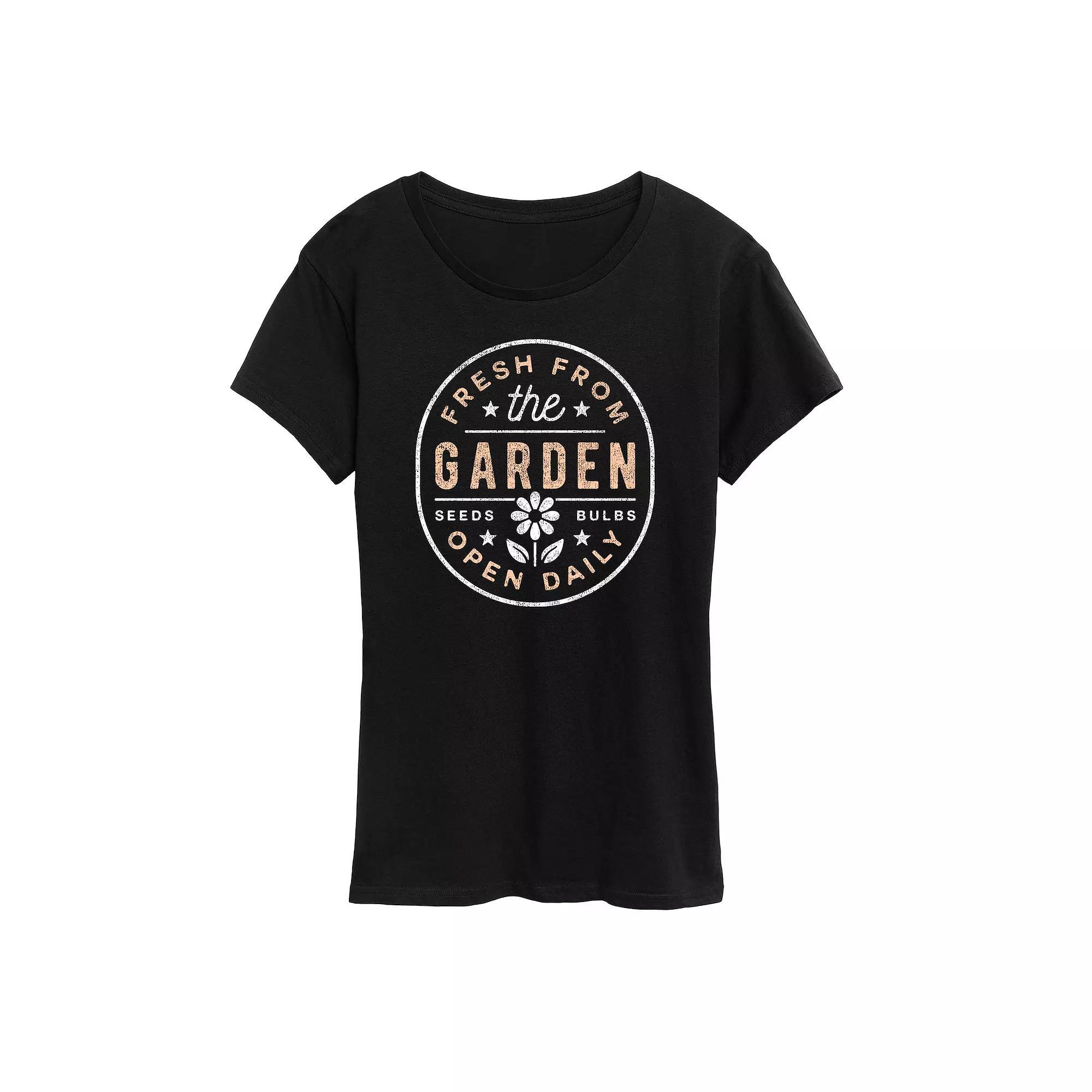 Women's Fresh From The Garden Graphic Tee, Size: Small, Grey Green Product Image