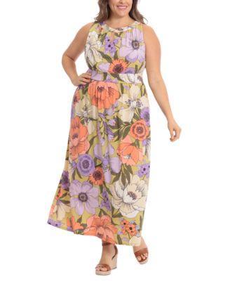 Plus Size London Times Halter Maxi Dress, Womens Product Image