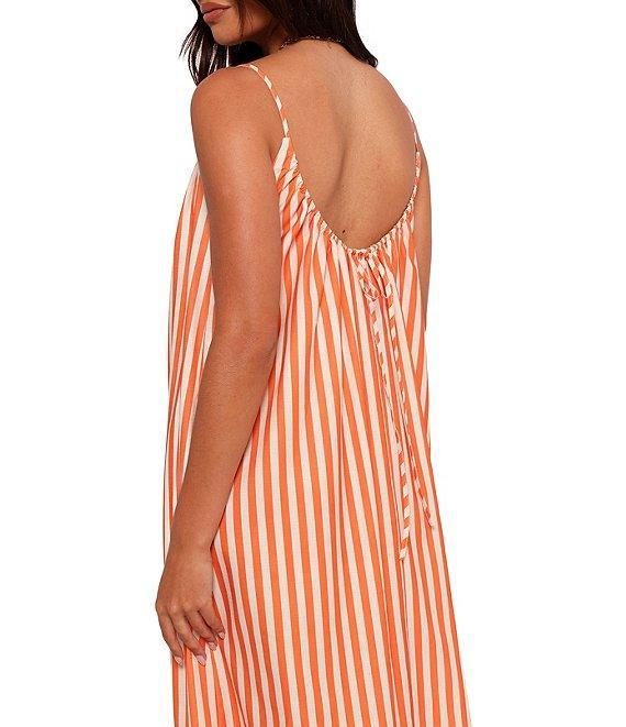 Petal & Pup Lumina Stripe Print Round Neckline Sleeveless Maxi Dress Product Image