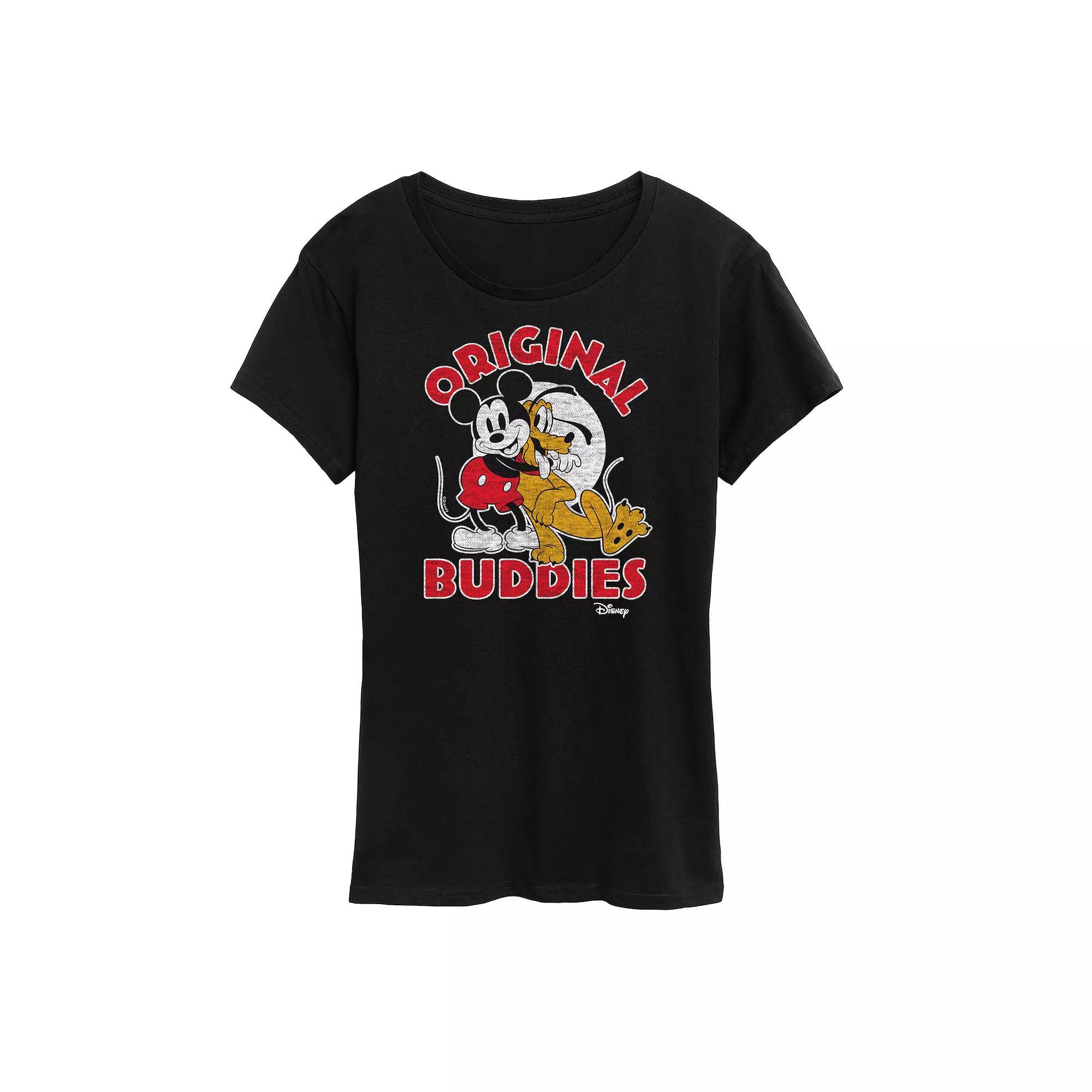 Disneys Mickey Mouse & Pluto Womens Original Buddies Graphic Tee Product Image