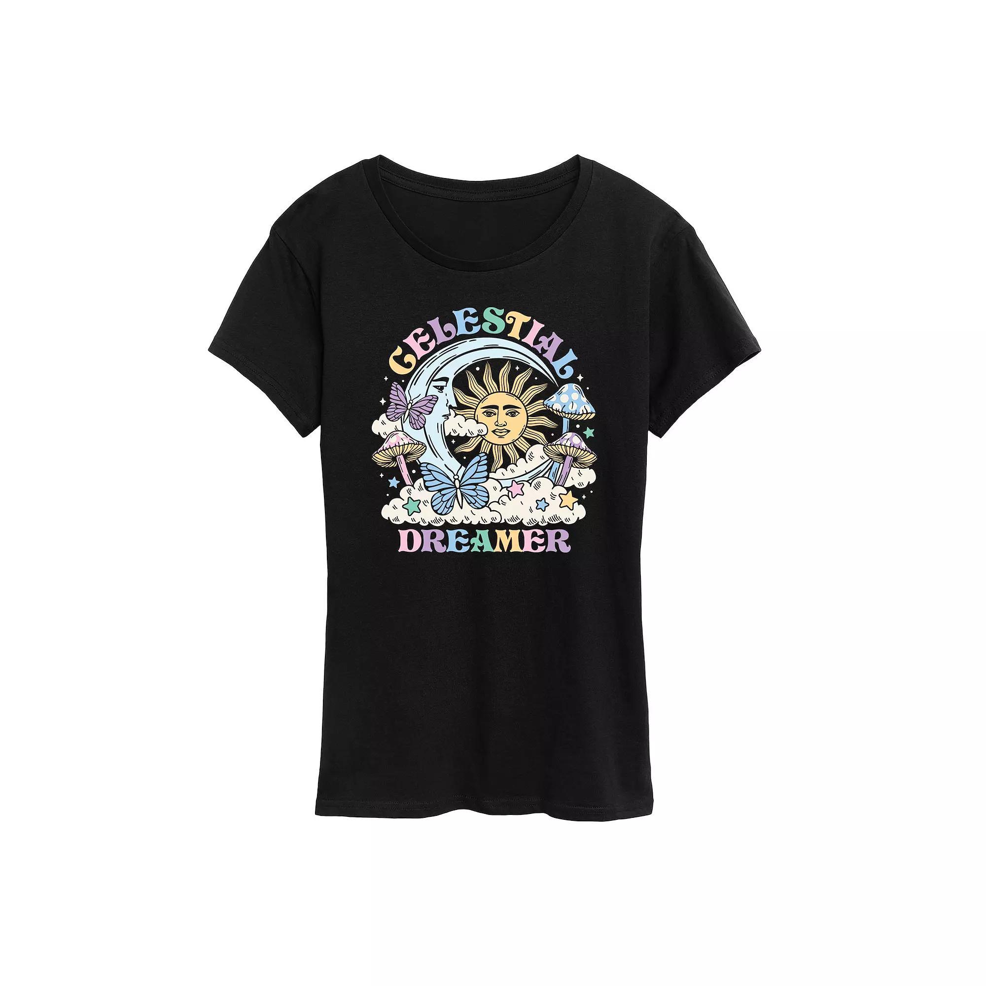 Disney's Alice in Wonderland Cheshire Cat Women's Magical Graphic Tee, Girl's, Size: Small, Heather Grey Product Image