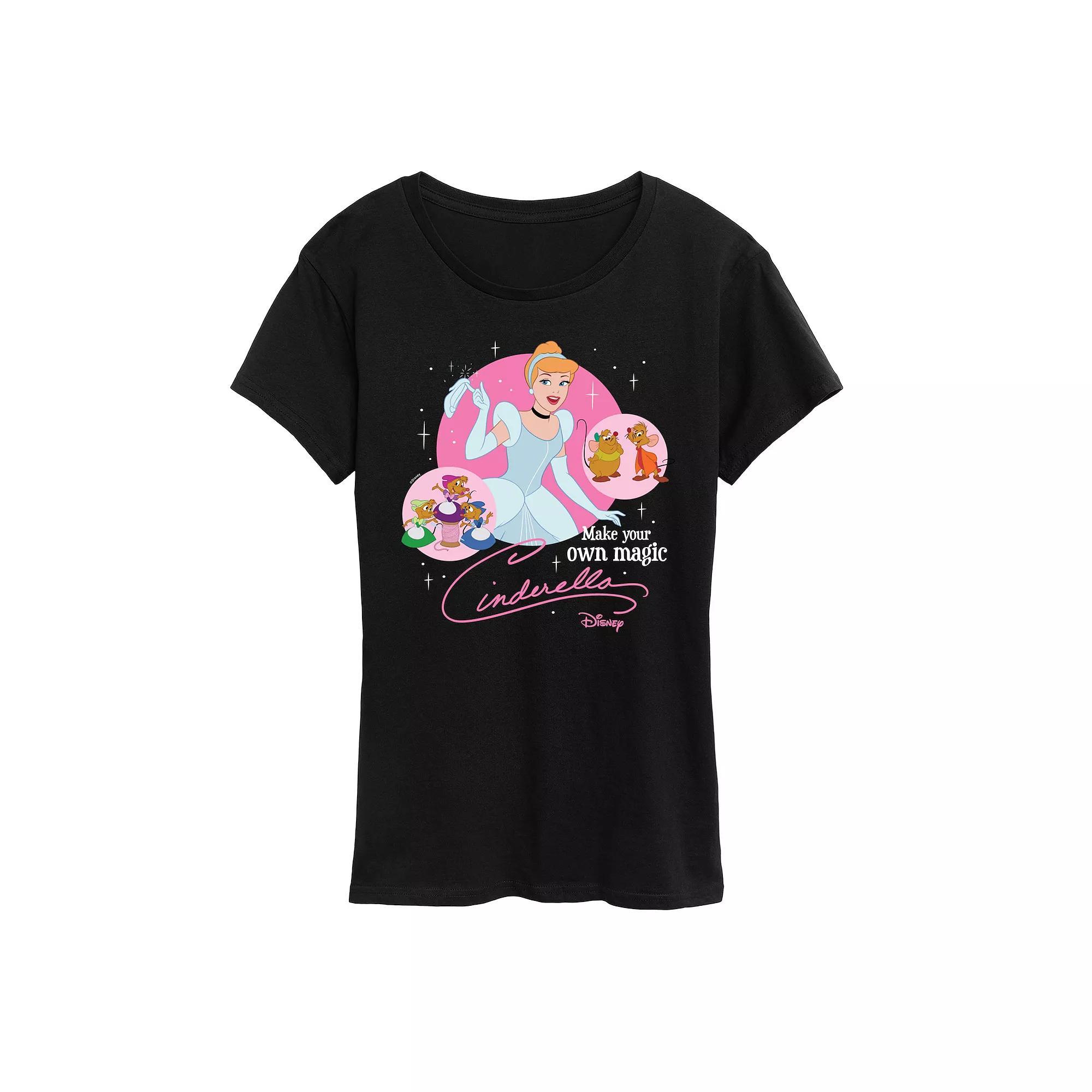Disney's Cinderella Women's Magic Graphic Tee, Size: Medium, Blue Product Image