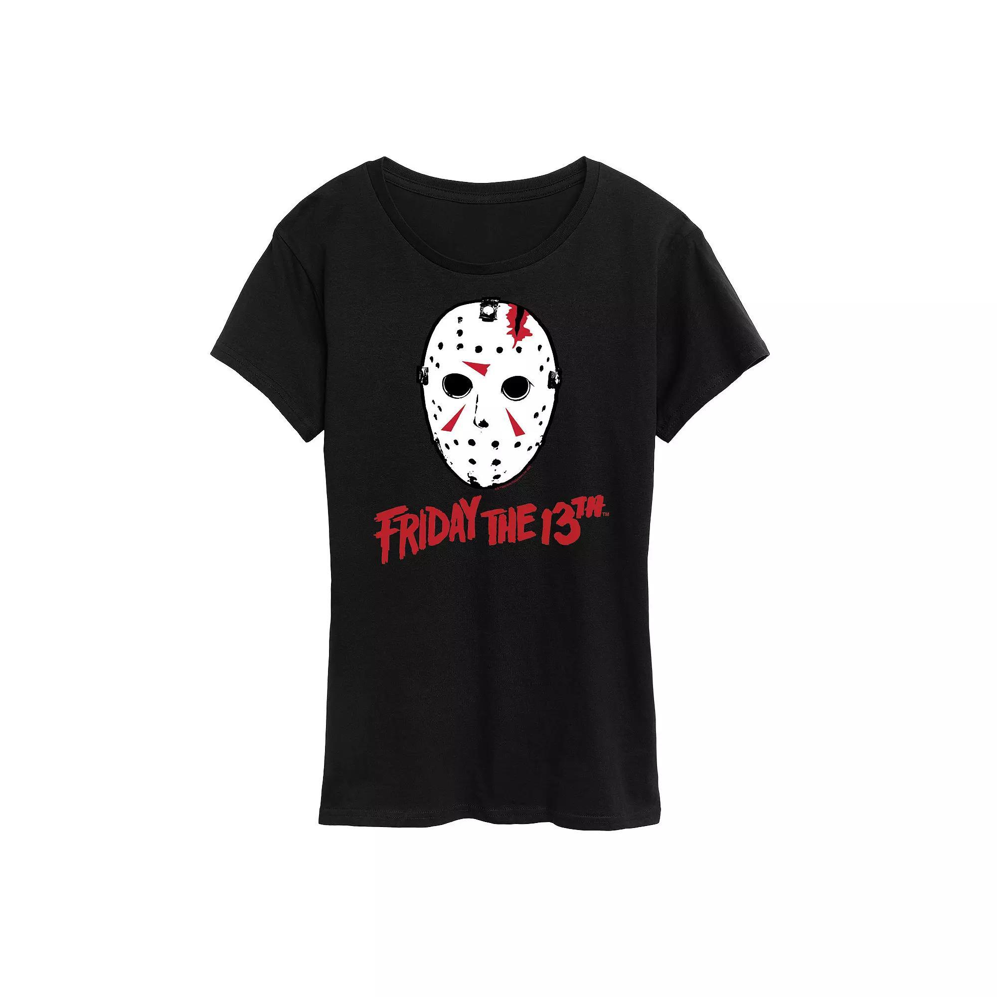 Womens Friday The 13th Ski Mask Logo Graphic Tee, Girls Product Image