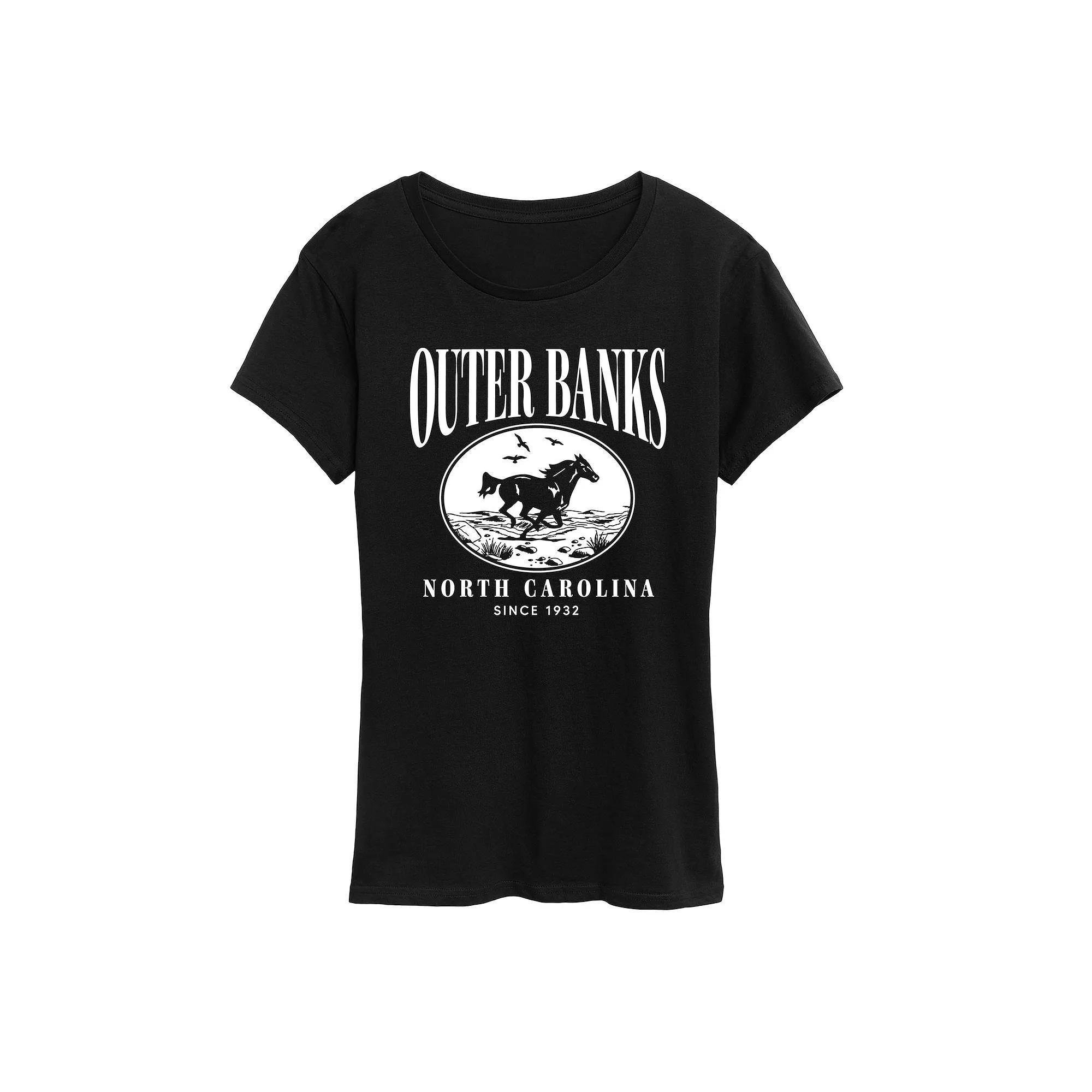 Womens Outer Banks Running Horse Graphic Tee Product Image
