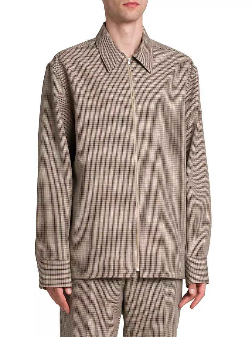 Shadow Plaid Wool Shirt Product Image