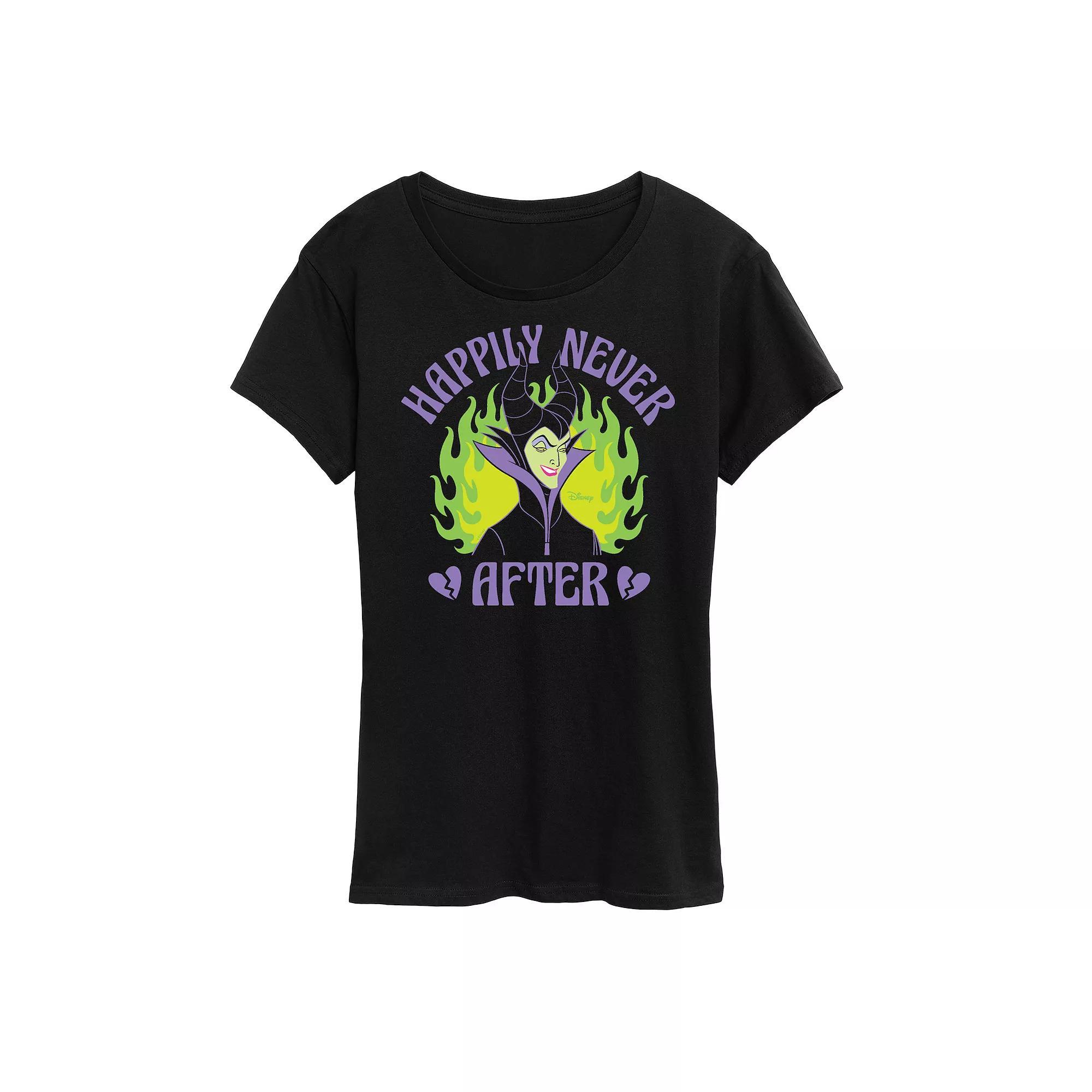 Disney Sleeping Beauty Malificent Womens Happily Never Graphic Tee Product Image