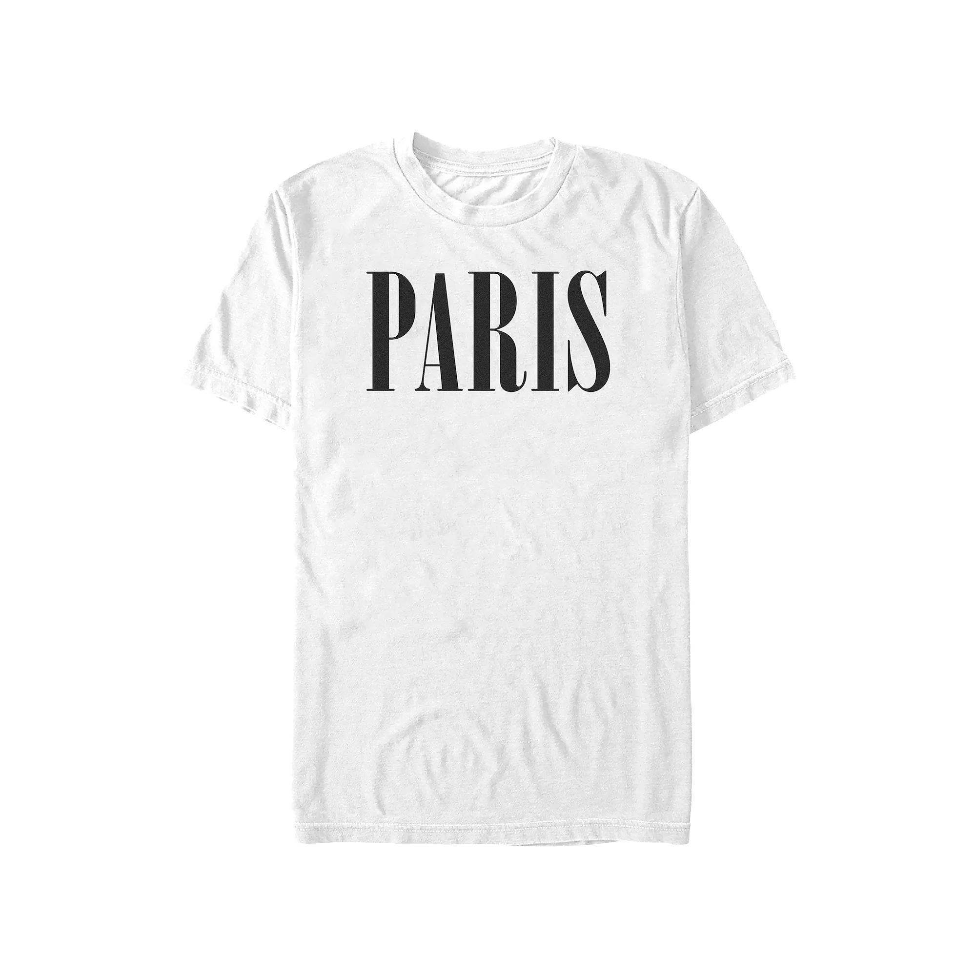 Men's Paris Graphic Tee, Size: Small, White Product Image