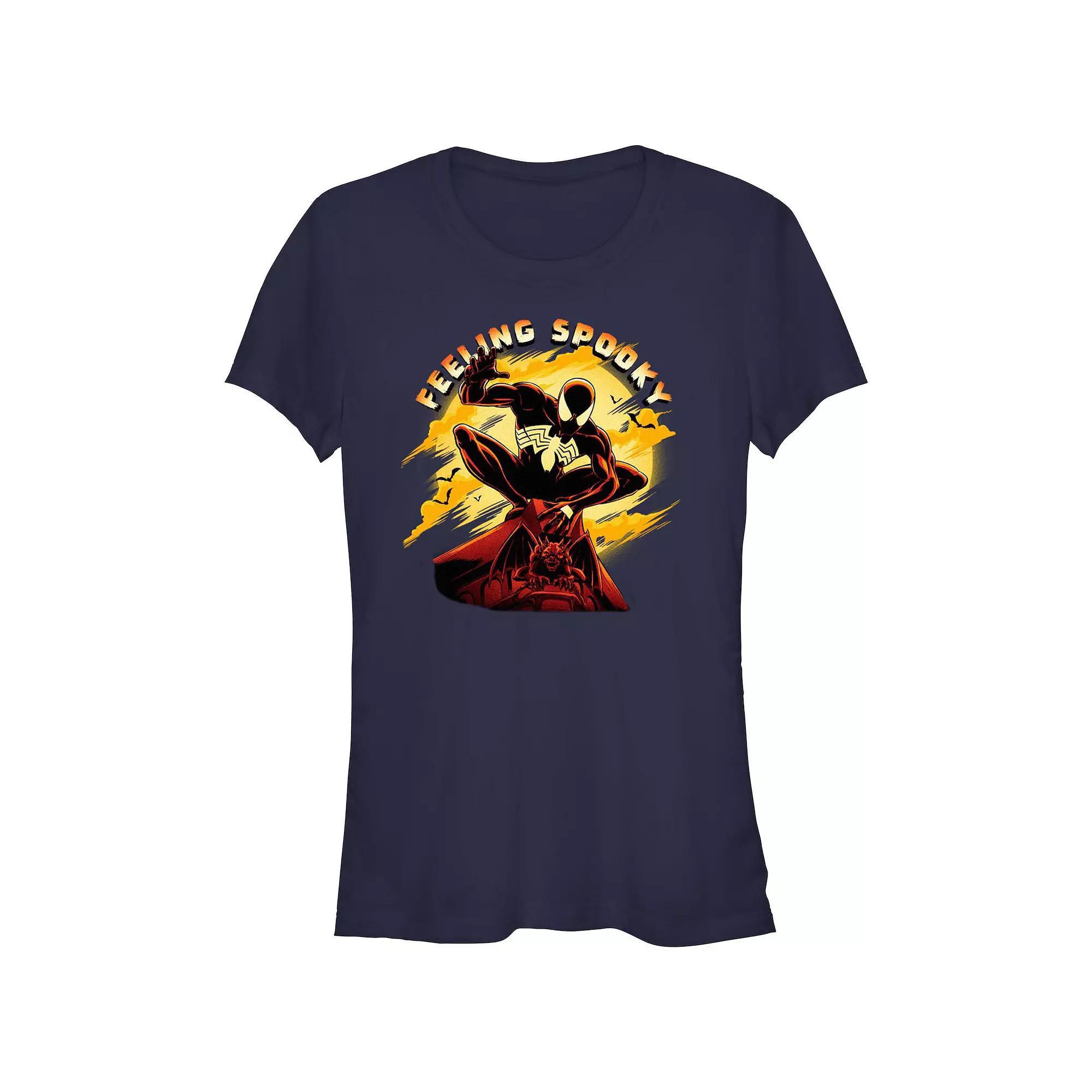 Juniors' Marvel Spider-Man Vemon Feeling Spooky Fitted Graphic Tee, Girl's, Size: Small, Blue Product Image