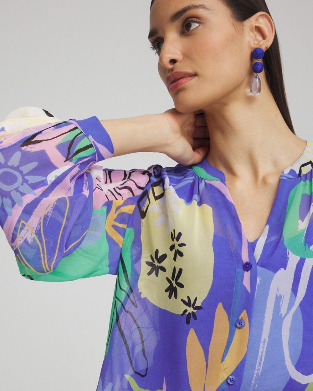 Surreal Pleated Sleeve Blouse Product Image