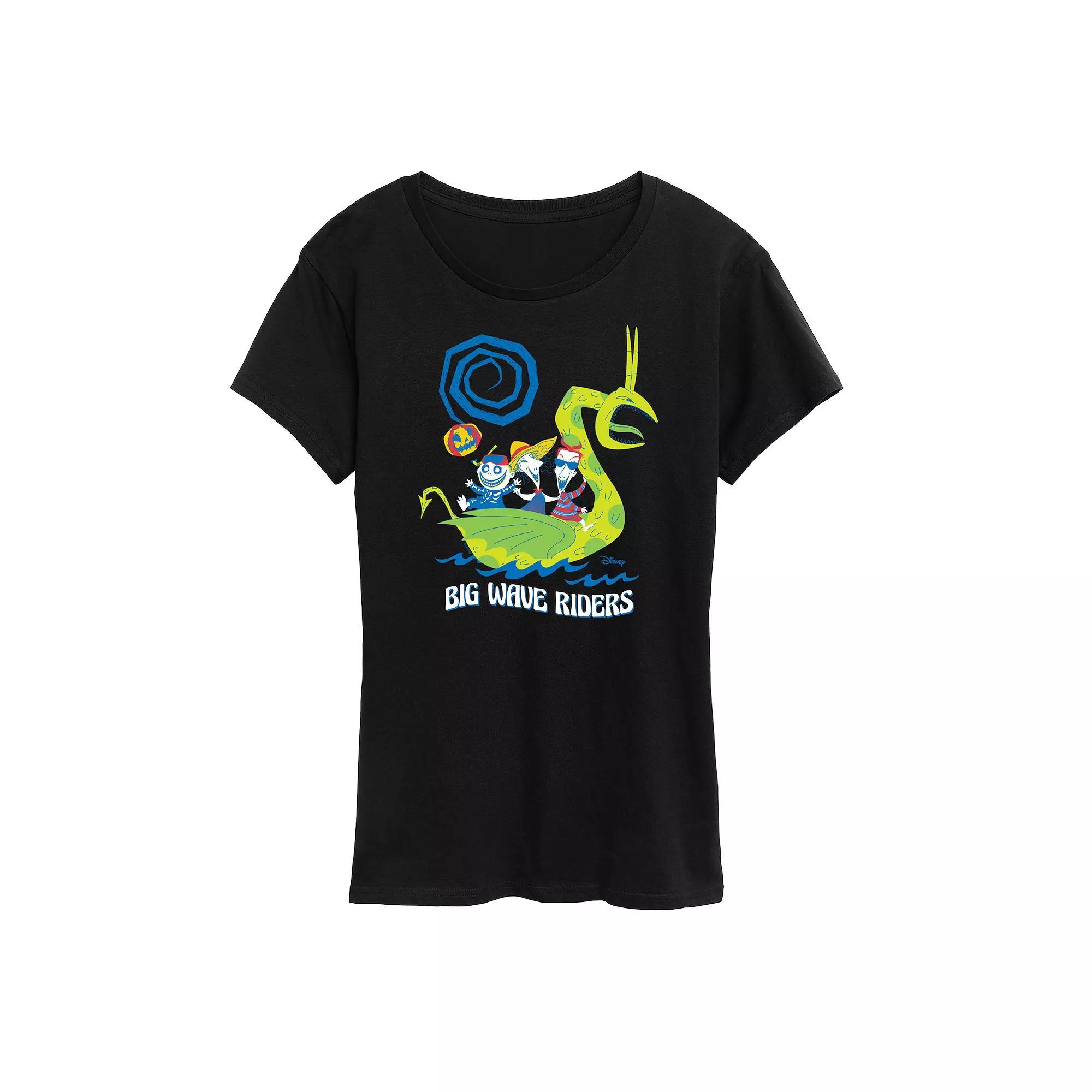 Disneys Nightmare Before Christmas Womens Big Wave Graphic Tee Product Image