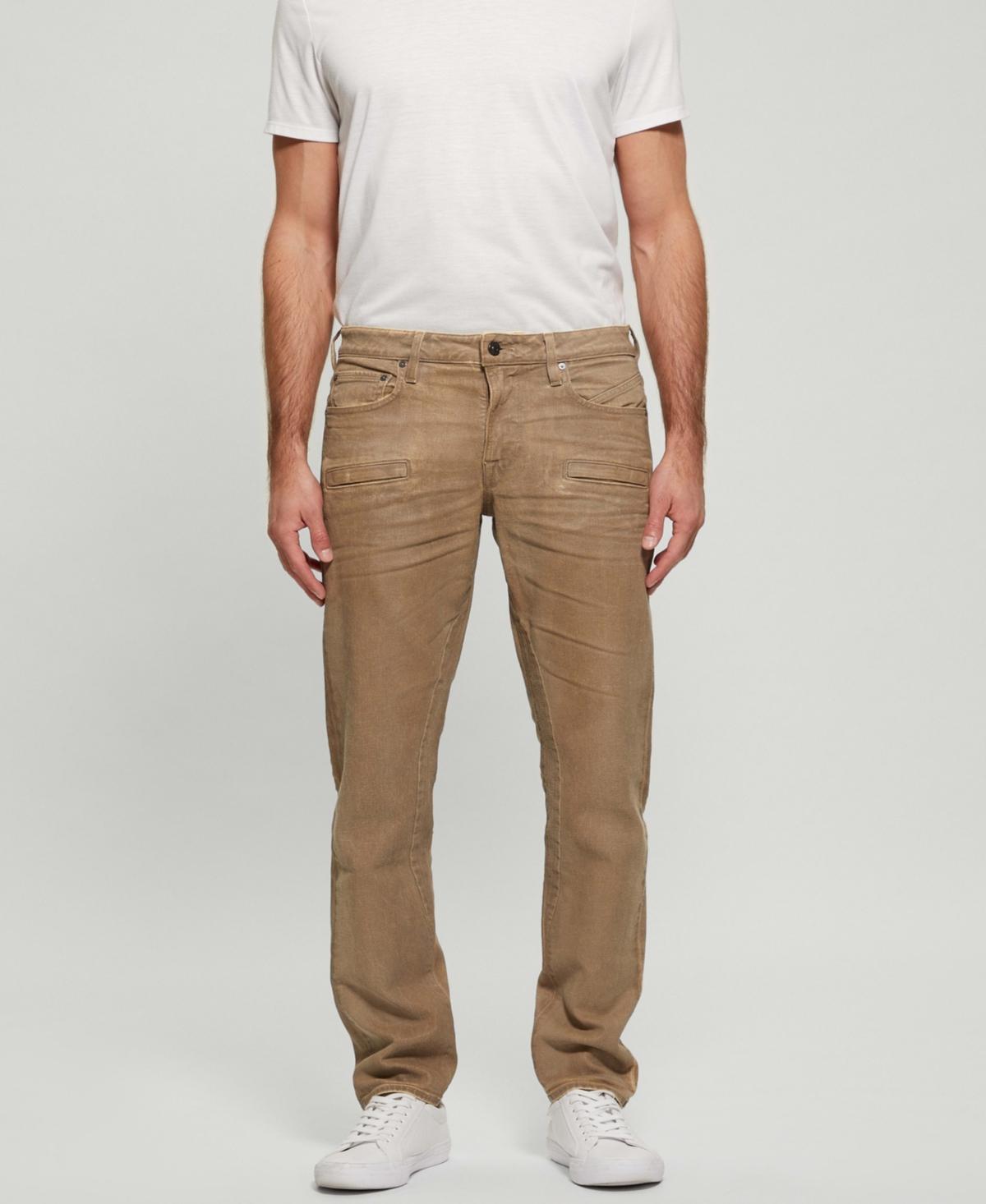 Guess Mens Coated Denim Slim Tapered Zip Jeans Product Image