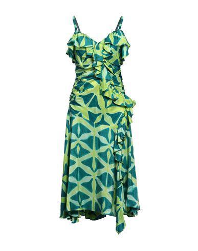 ULLA JOHNSON Woman Midi Dress Light Green Size 2 Silk Product Image