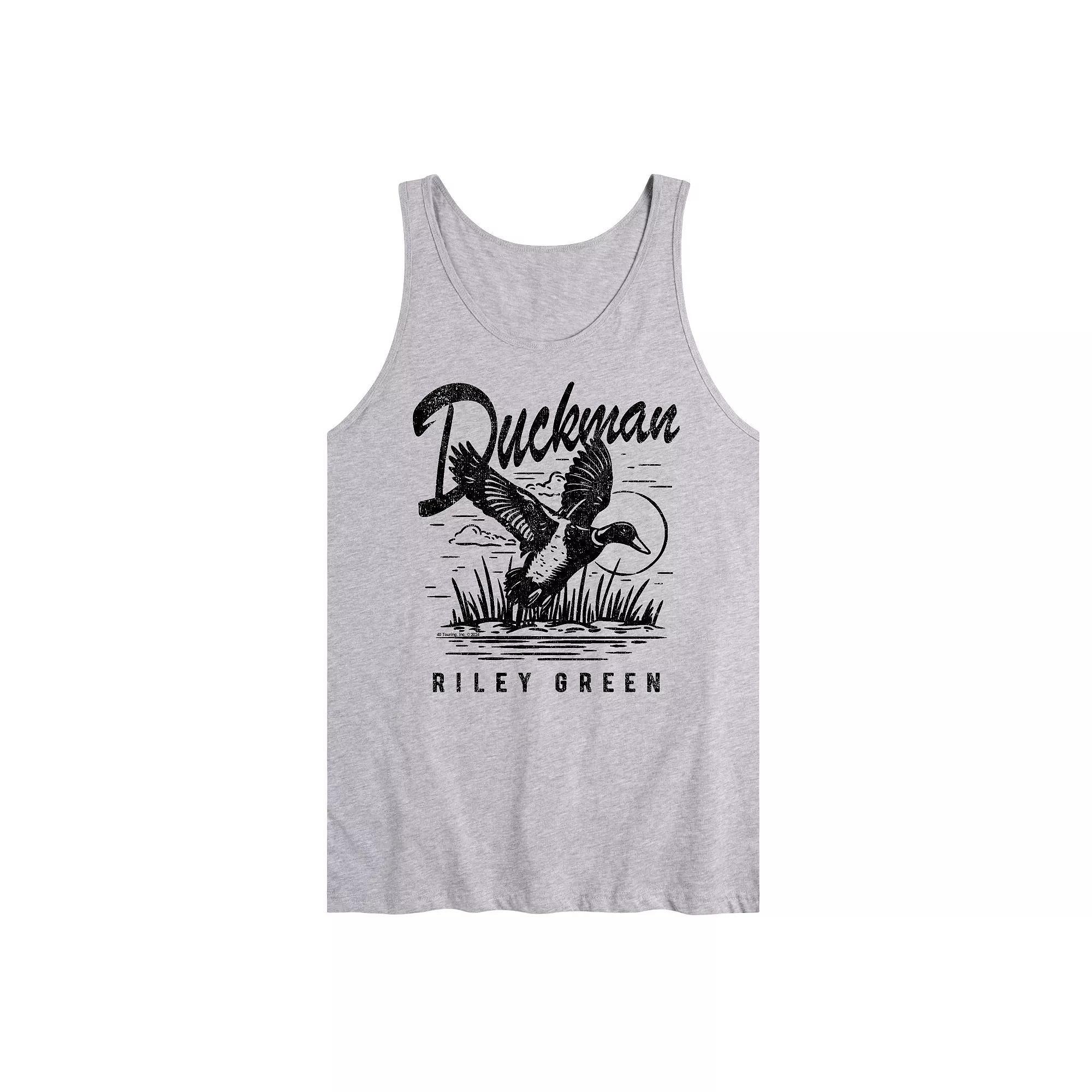 Men's Riley Green Duckman Graphic Tank Top, Size: Small, Grey Gray Product Image