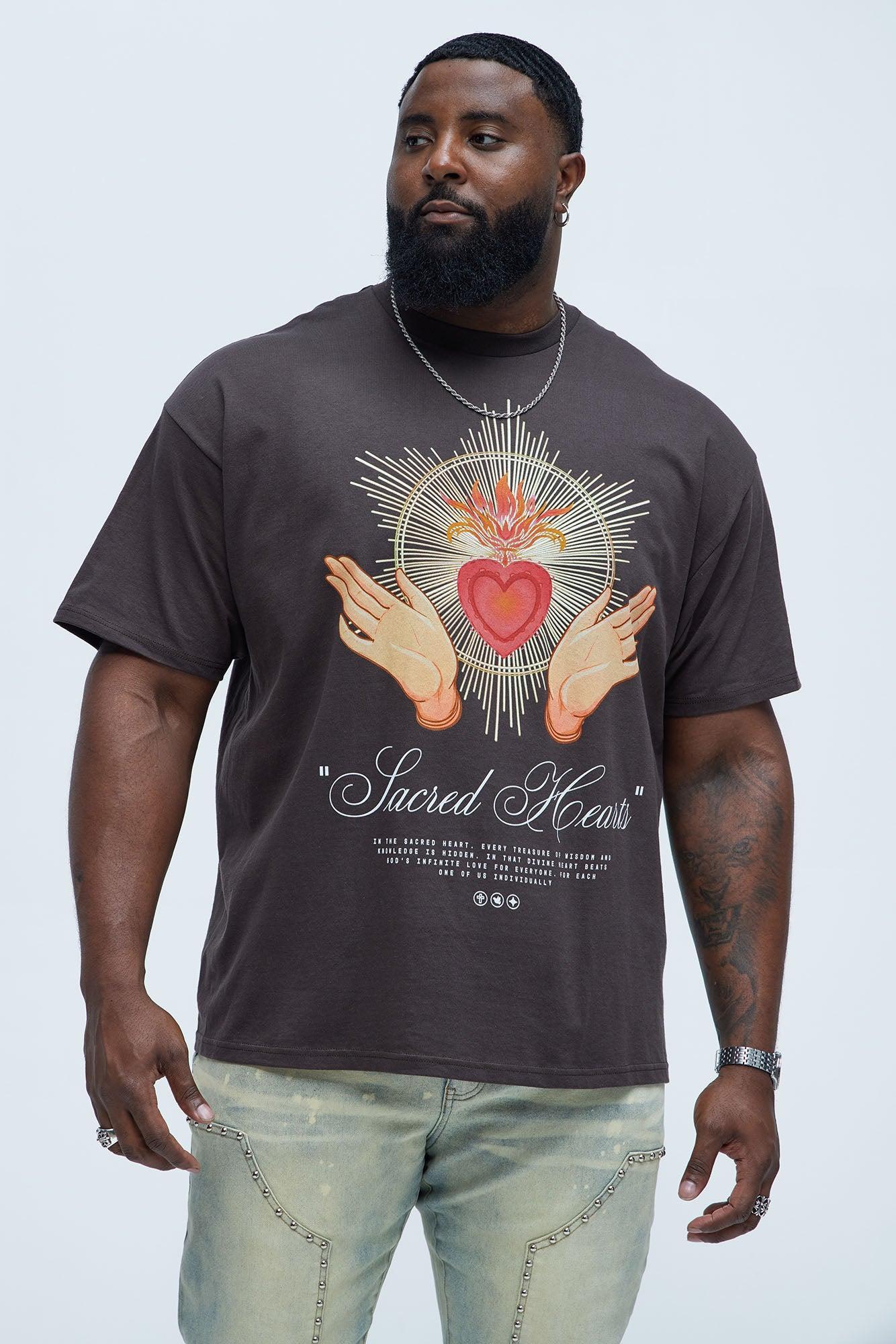 Sacred Hearts Short Sleeve Tee - Brown Product Image