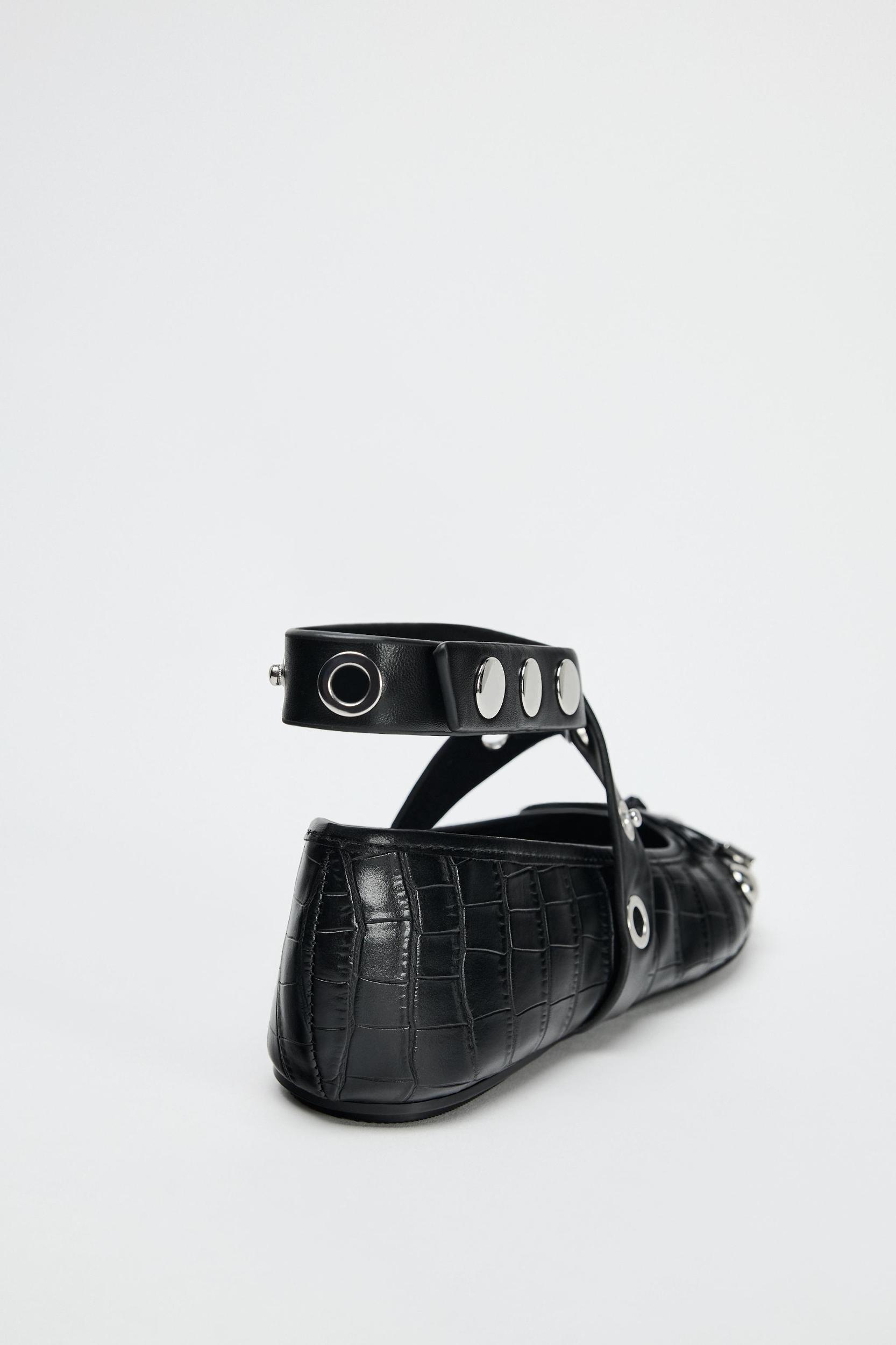 TEXTURED STUDDED MARY JANES Product Image