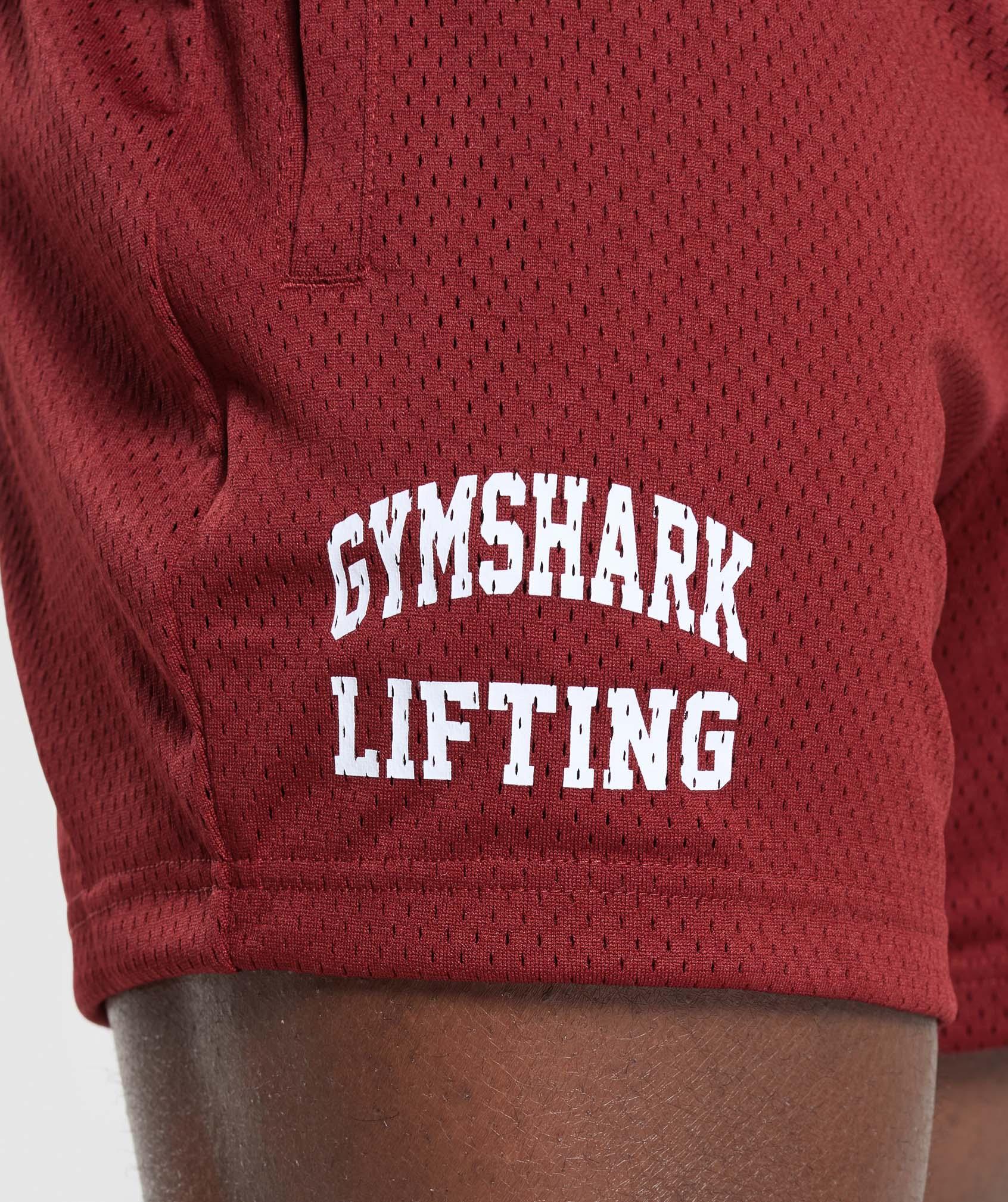 Gymshark Lifting Mesh 5" Shorts - Sets Red Male Product Image