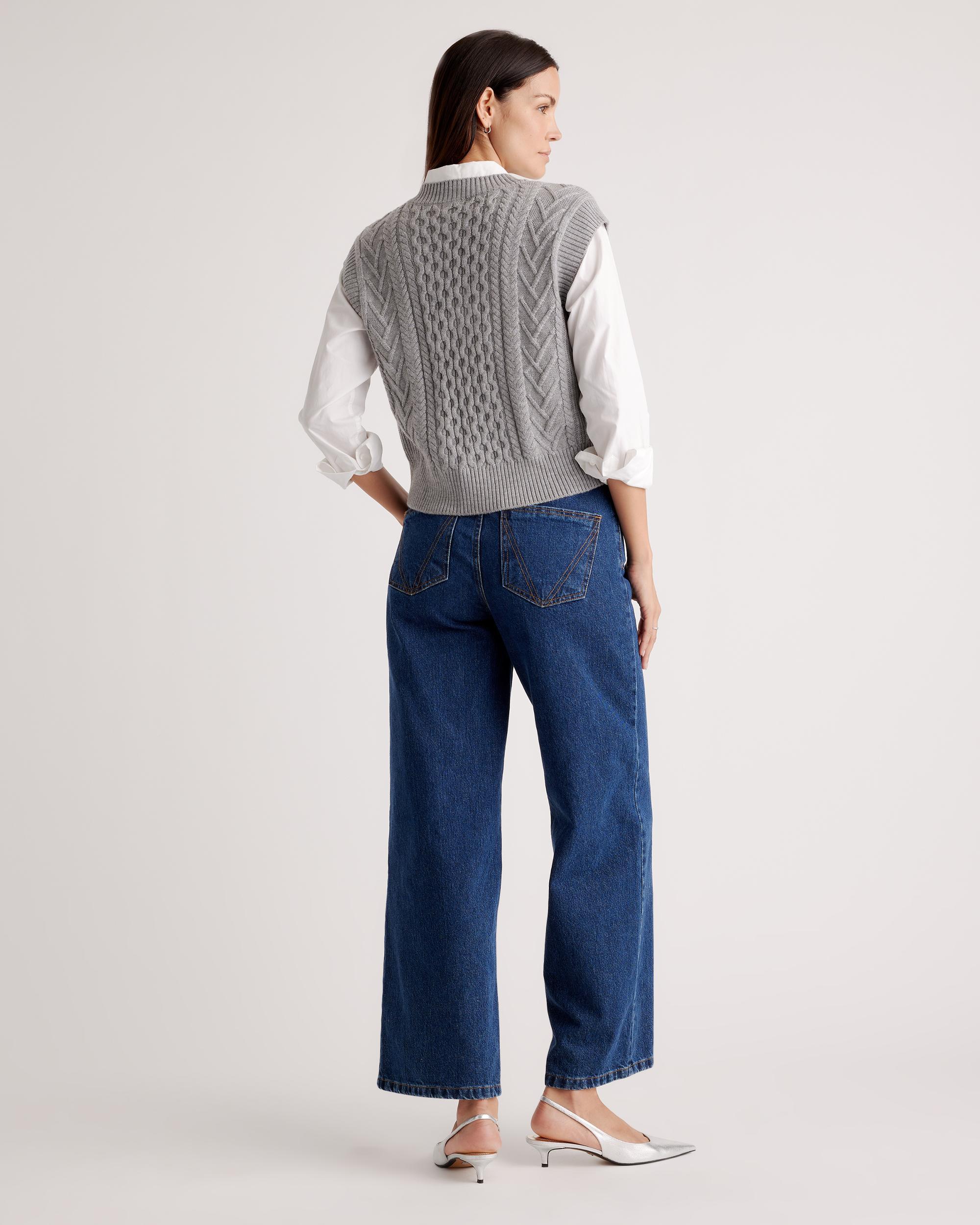 Quince | Women's Australian Merino Wool Cable Sweater Vest Size XS Product Image
