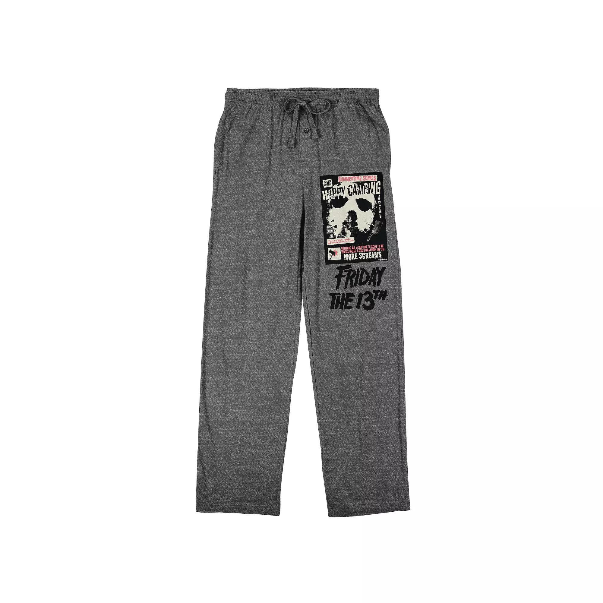Men's Friday The 13th Jason Pajama Pants, Size: Medium, Gray Product Image