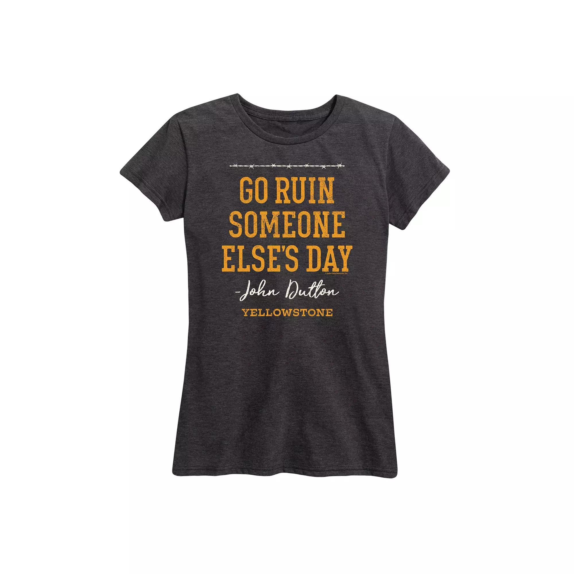 Womens Yellowstone Someone Elses Day Graphic Tee Blue Product Image