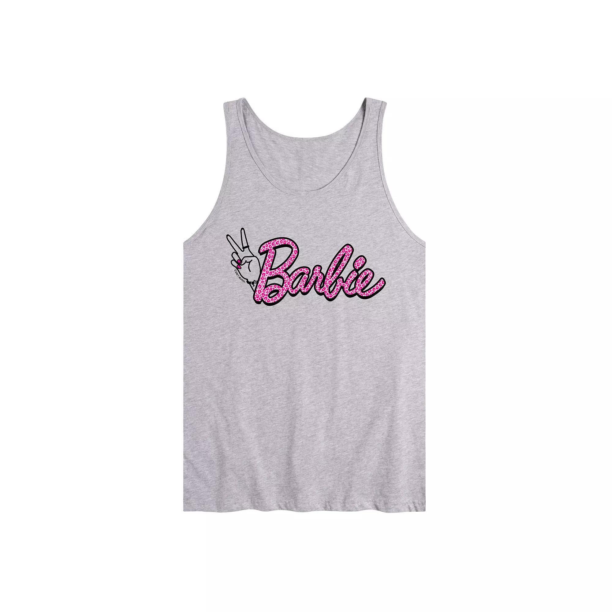 Mens Barbie Leopard Logo Tank Top Product Image