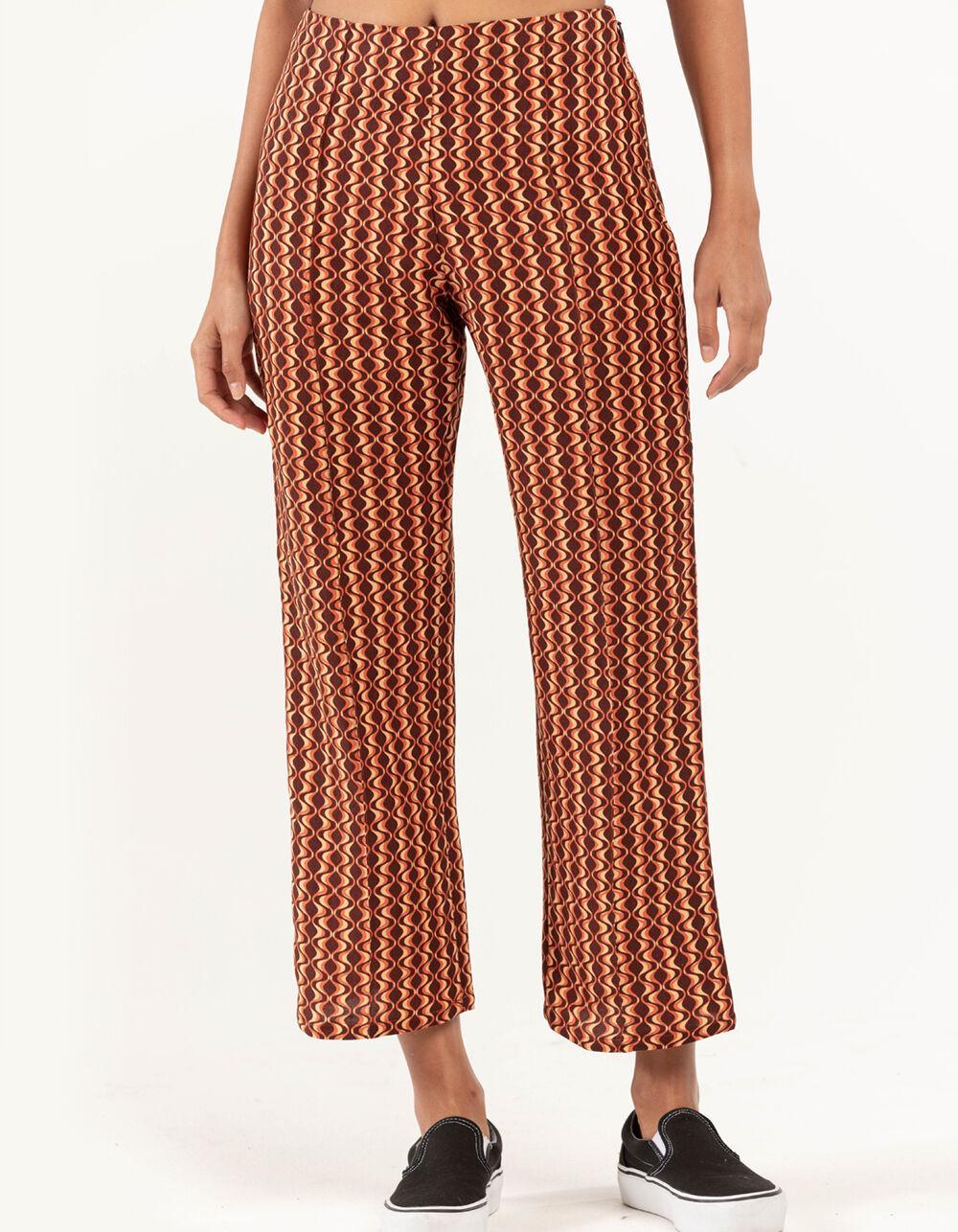 RVCA Drip Womens Wide Leg Pants - BROWN COMBO Product Image