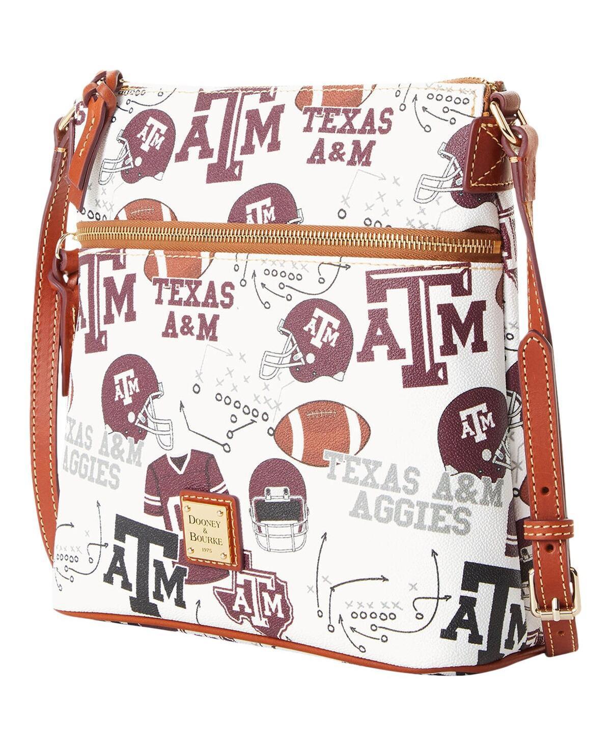 Dooney & Bourke Womens Collegiate Texas A&M University Crossbody Coated Cotton Shoulder Bag in White Multi Product Image