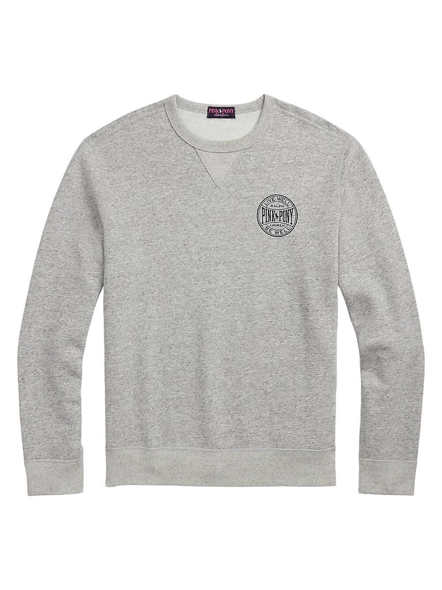 Mens Pink Pony Vintage Fleece Crewneck Sweater Product Image